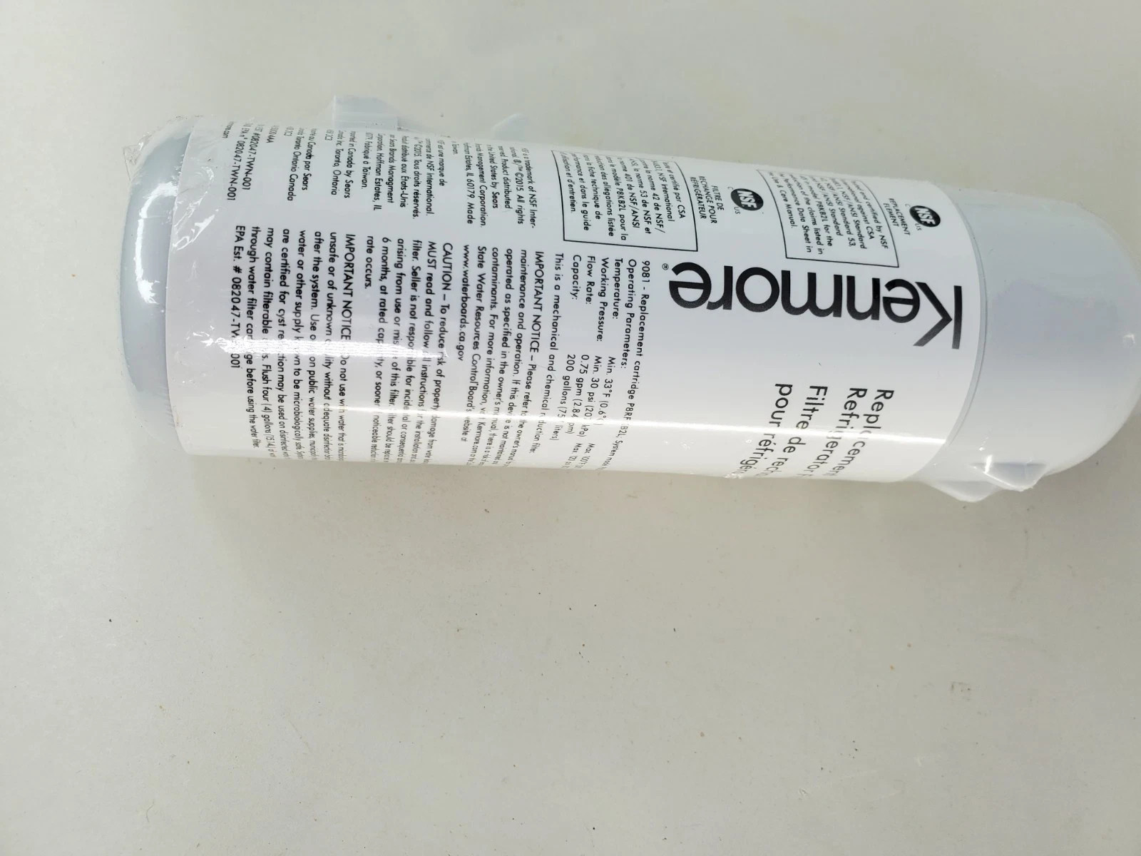 Kenmore 9081 Replacement Refrigerator Water Filter 46-9081 469081 #245 46 9081