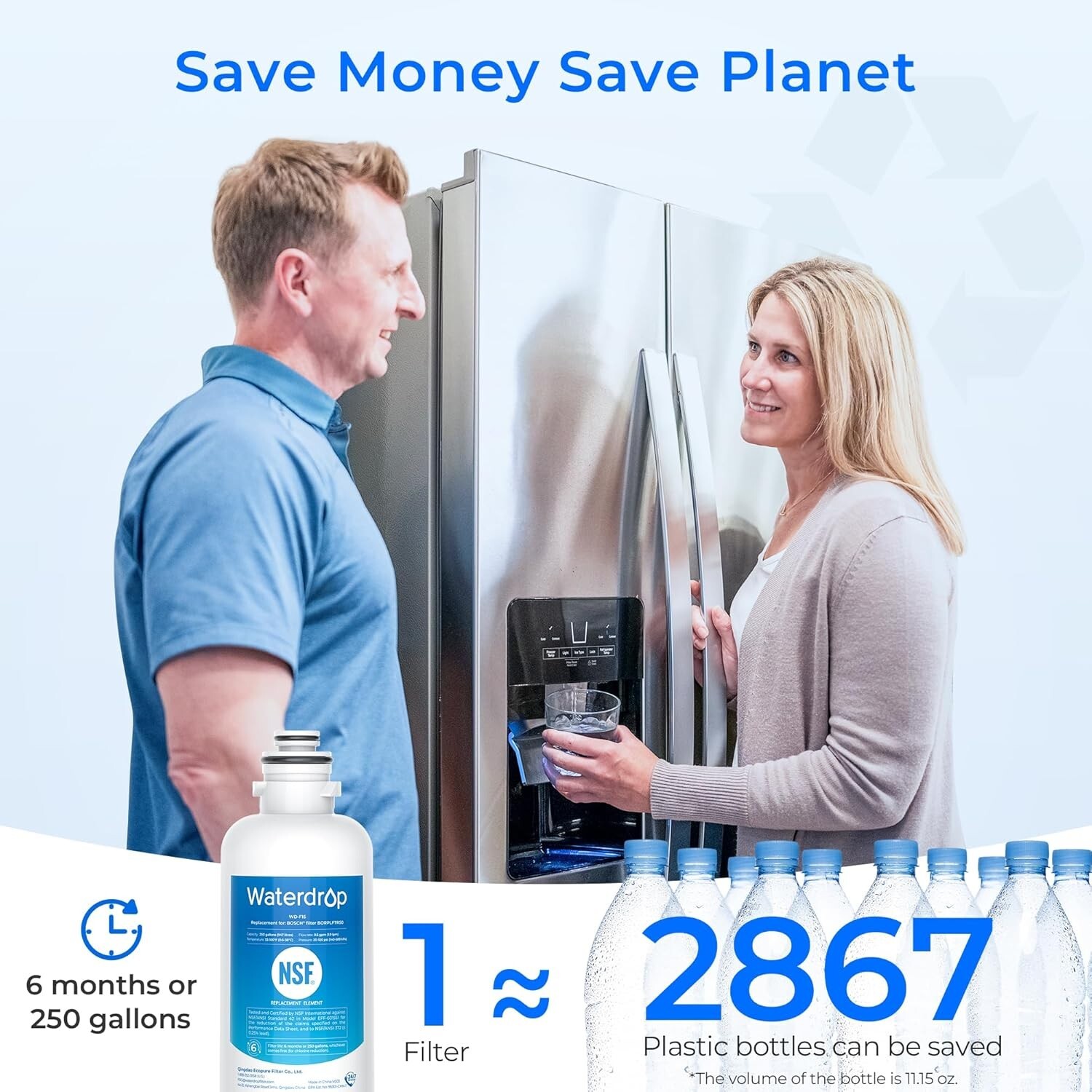 Waterdrop Refrigerator Water Replacement for Bosch® Ultra Clarity® Pro 11032531