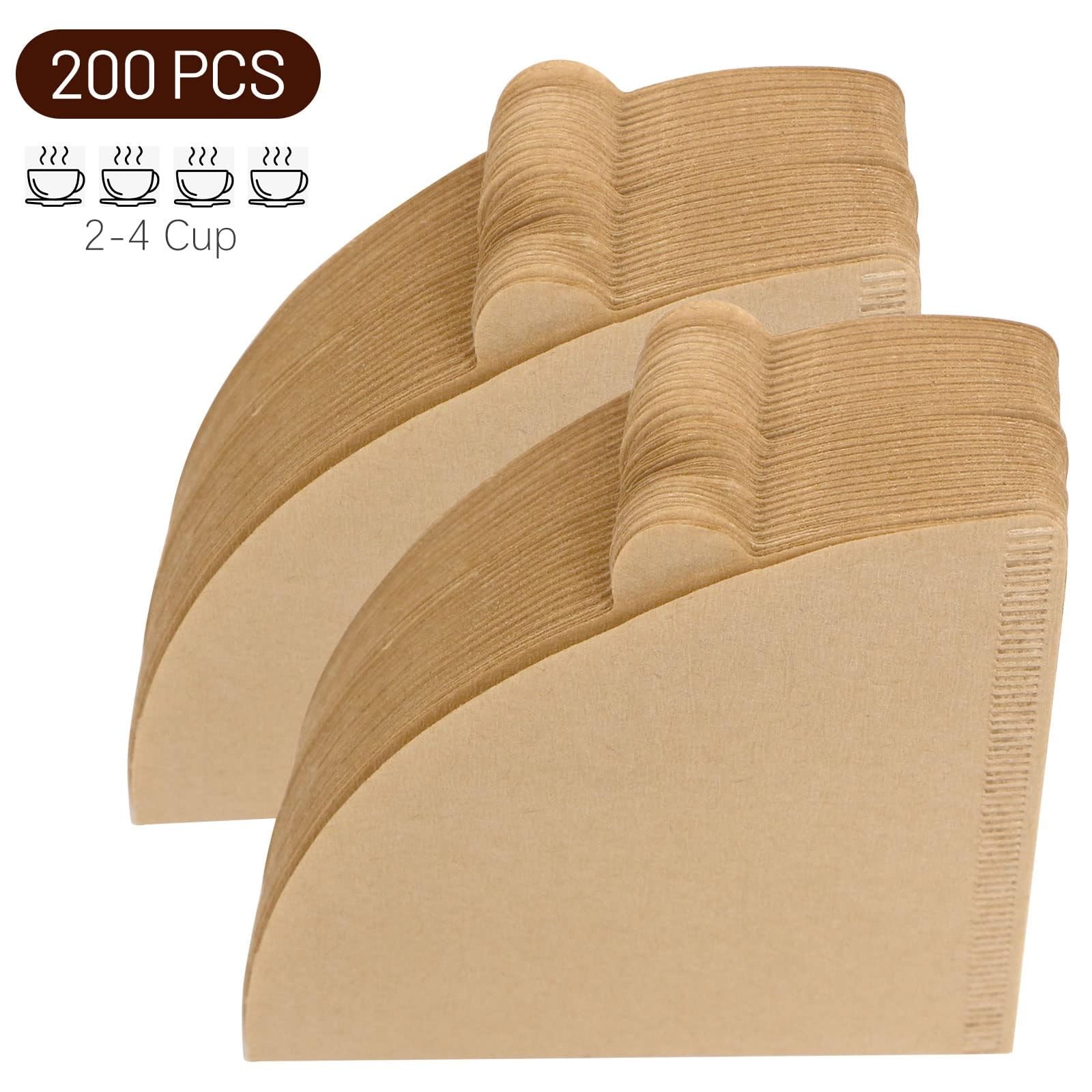 Clinuse Cone Coffee Filters #2, 200 Count Unbleached Size 02 #02, Primary