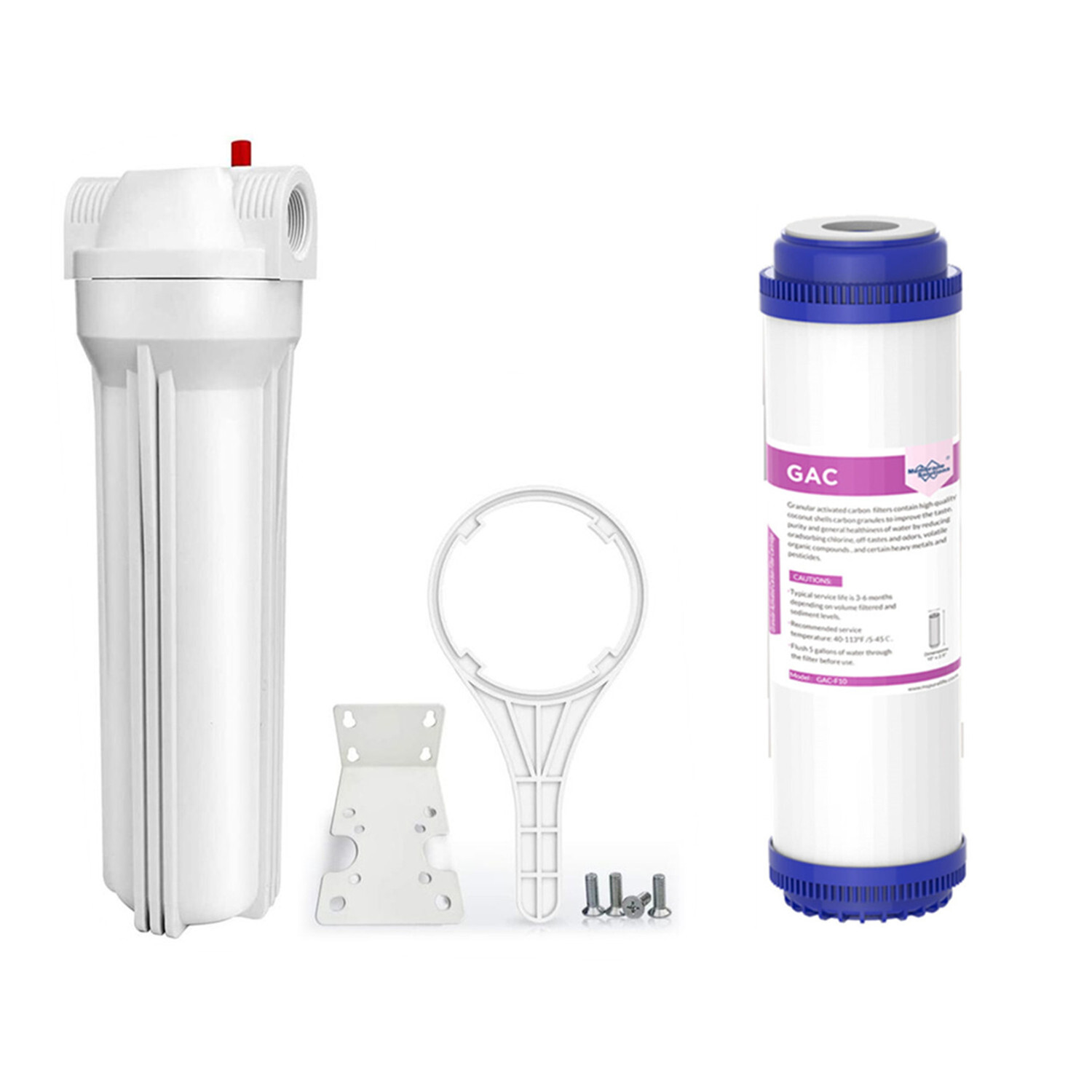 10 Inch Whole House Water Filter Housing Filtration 10″ x2.5″ Activated Carbon