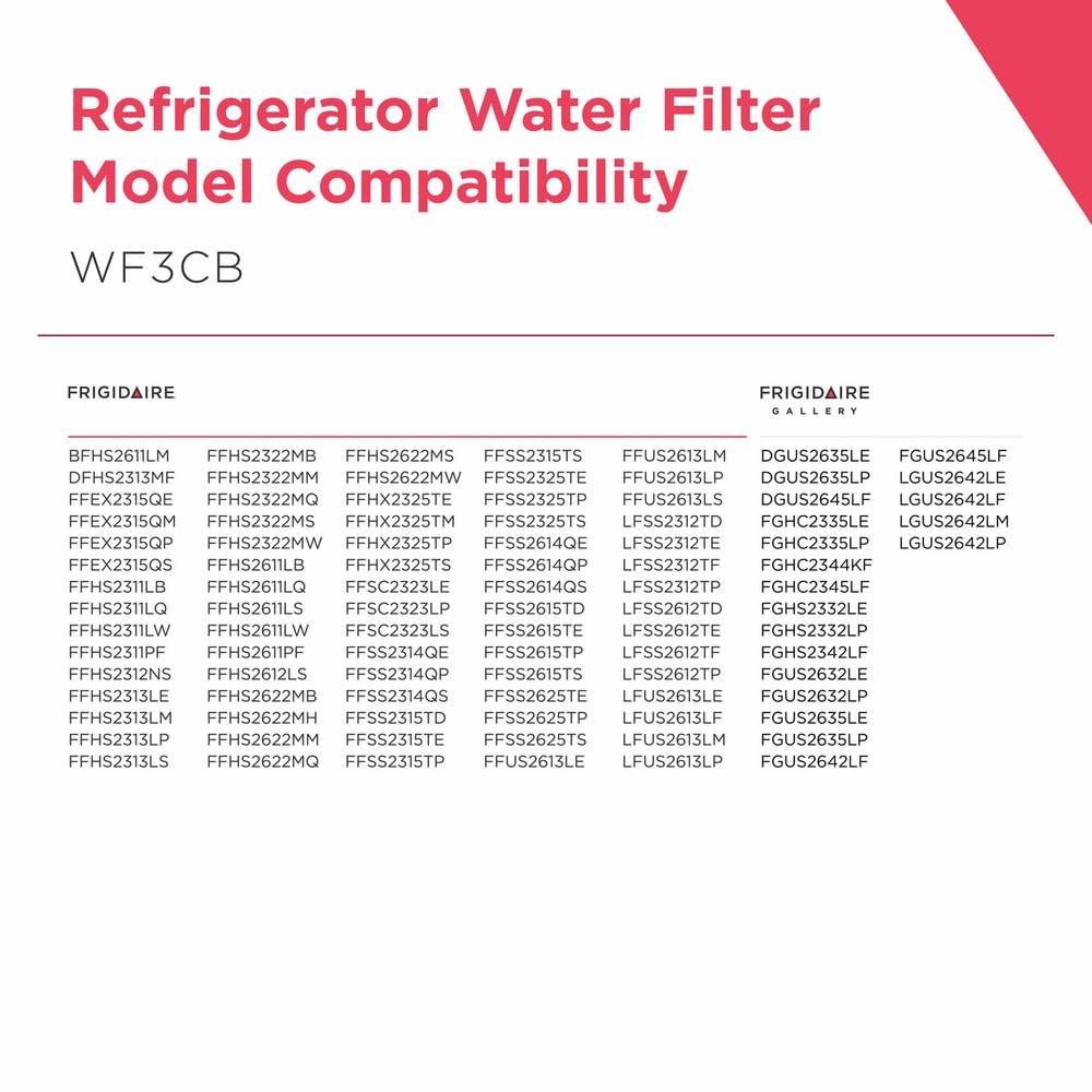 Frigidaire WF3CB Puresource3 Refrigerator Water Filter White 1 Count (Pack of 1)