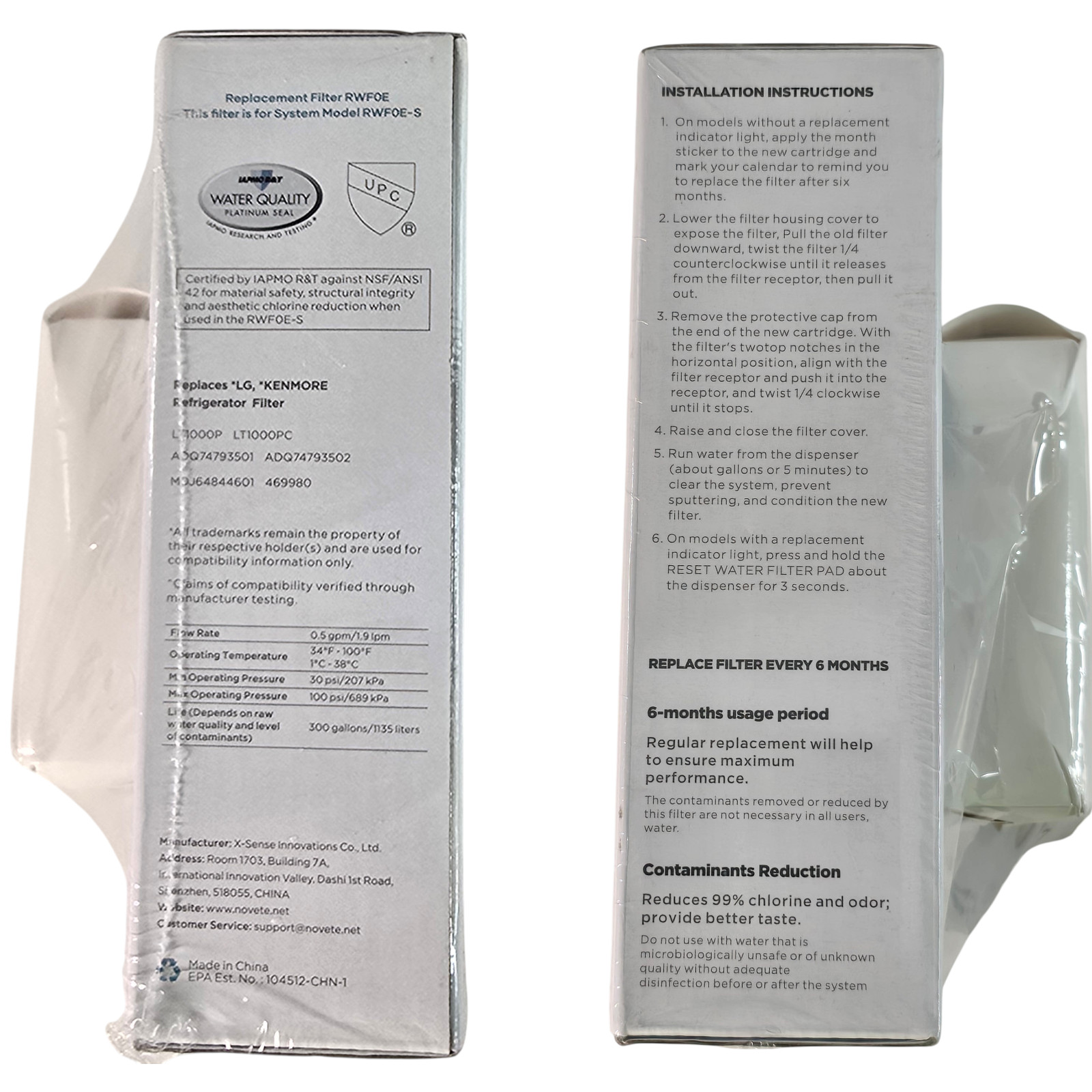 3 Pack Refrigerator Water Filter For LG Kenmore LT1000P ADQ74793501 +Air Filter