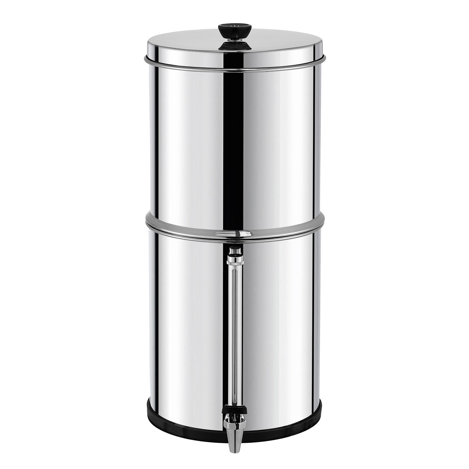VEVOR 2.25G Gravity-fed Water Filter Countertop System Stainless Steel 2 Filters