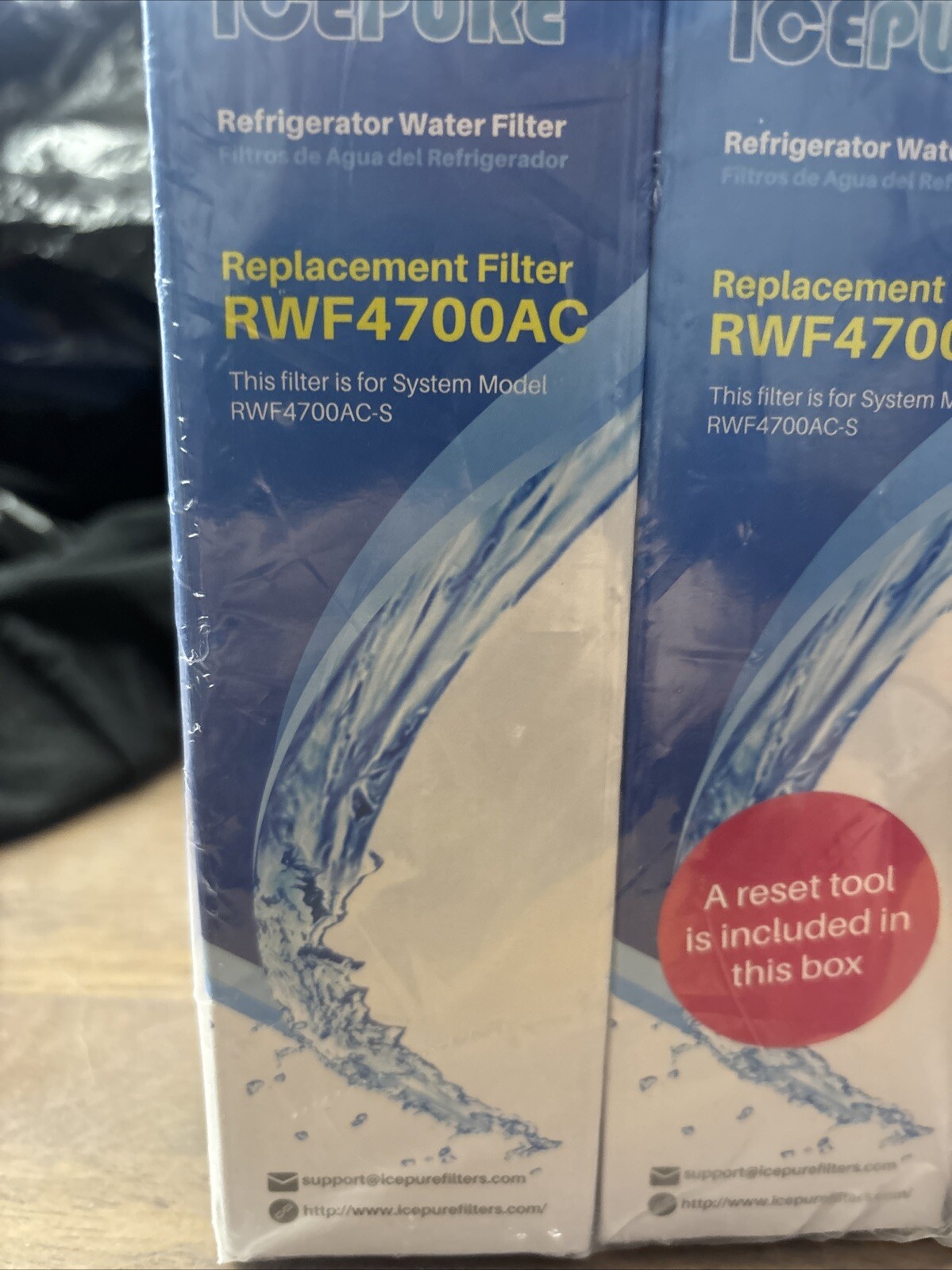 NEW LOT OF 3 ICEPURE RWF4700AC WATER FILTERS & Carbon Filter AF004 (B-11)