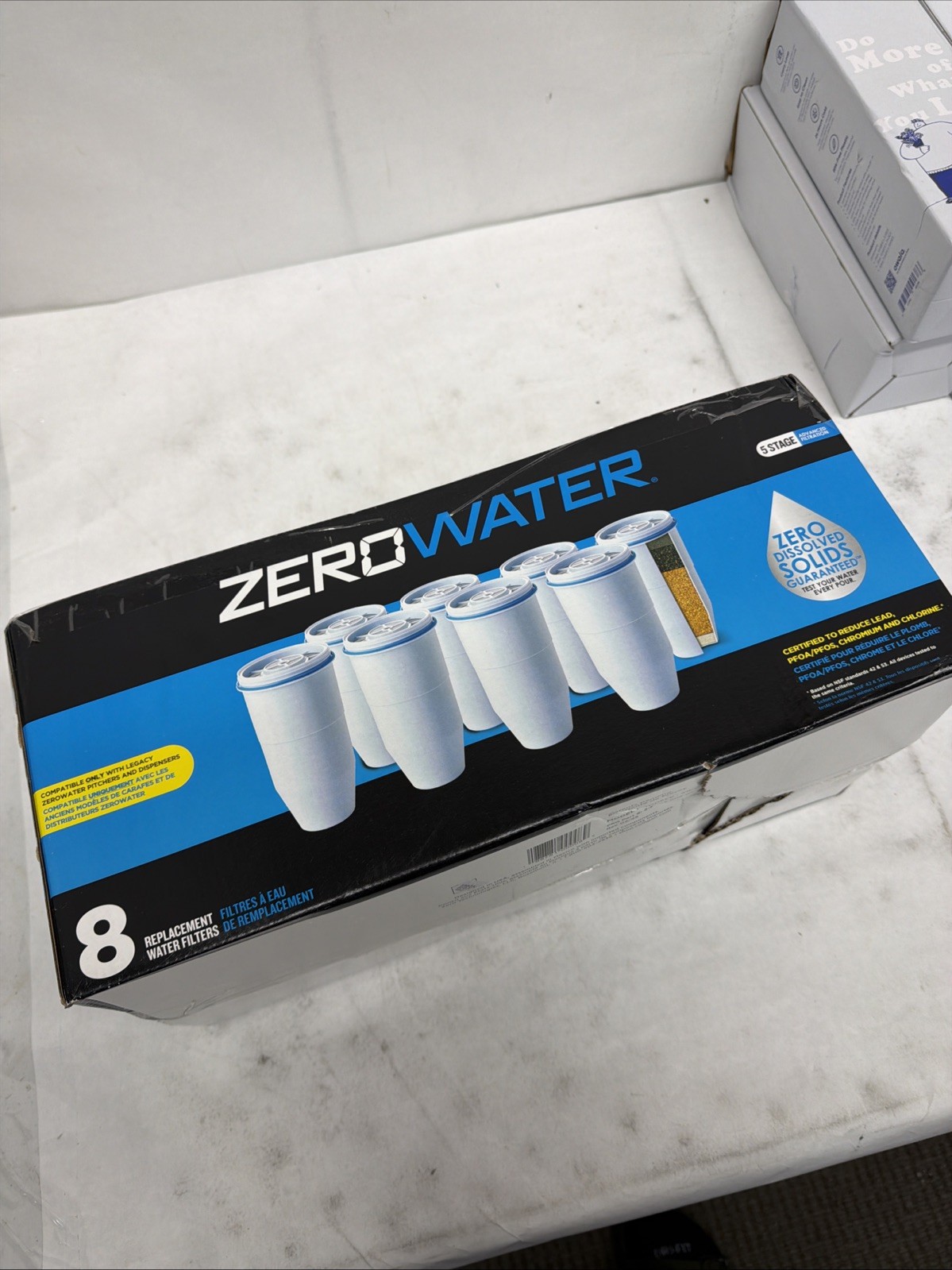 ZeroWater Official Replacement Filter – 5-Stage 0 TDS 8-Pack, White