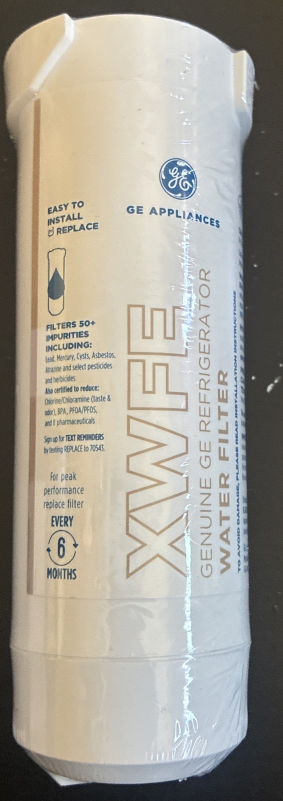 GE XWFE Refrigerator Water Filter – White Without Chip