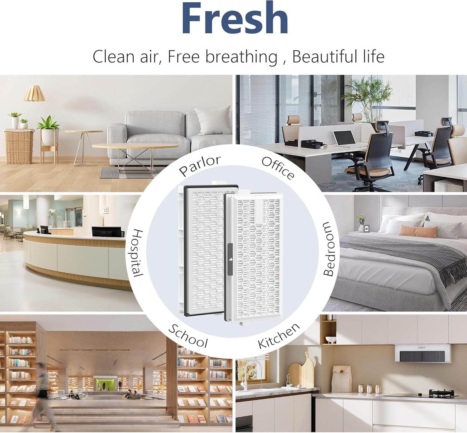 4 Packs Replacement Filters Compatible with Miele AirClean SF HA 50 Filter