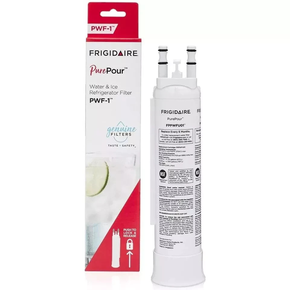 1~4 Pack Frigidaire PWF-1 FPPWFU01 Refrigerator PurePour Water &Ice Filter,US