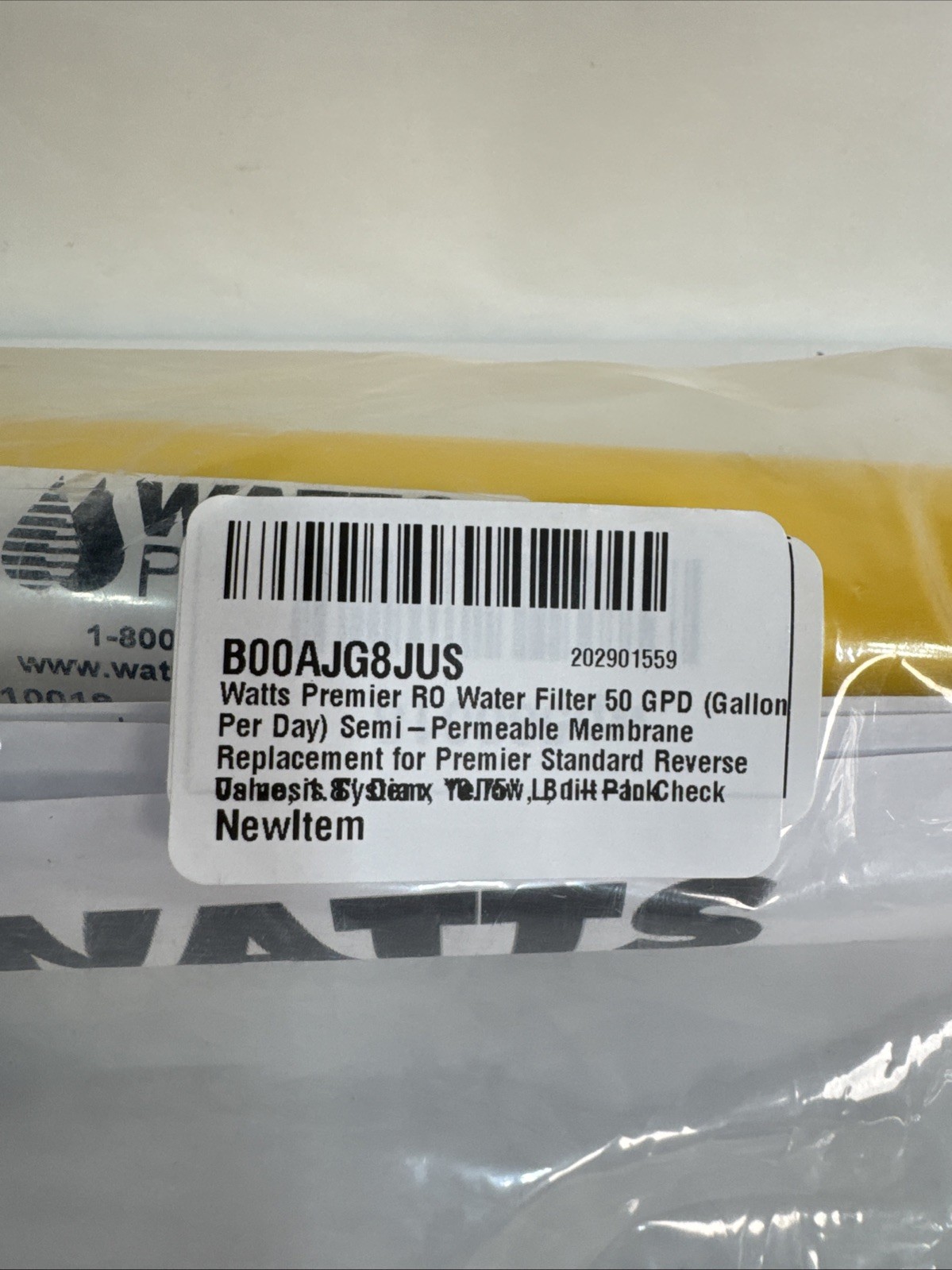 Watts Premier 50GPD RO Thin Film Membrane Replacement, 1 Count 110019 New