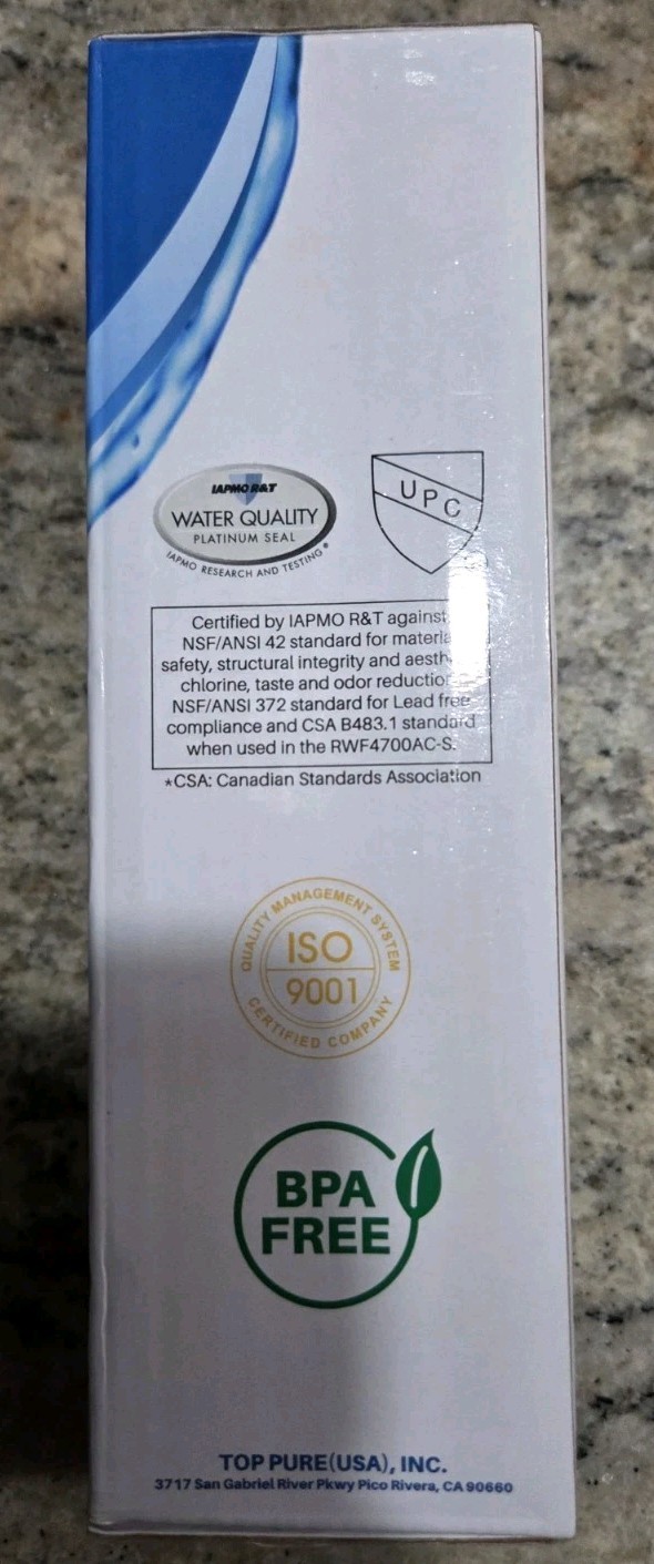 IcePure RWF4700A Refrigerator Water Filter for Samsung Sealed New In Box