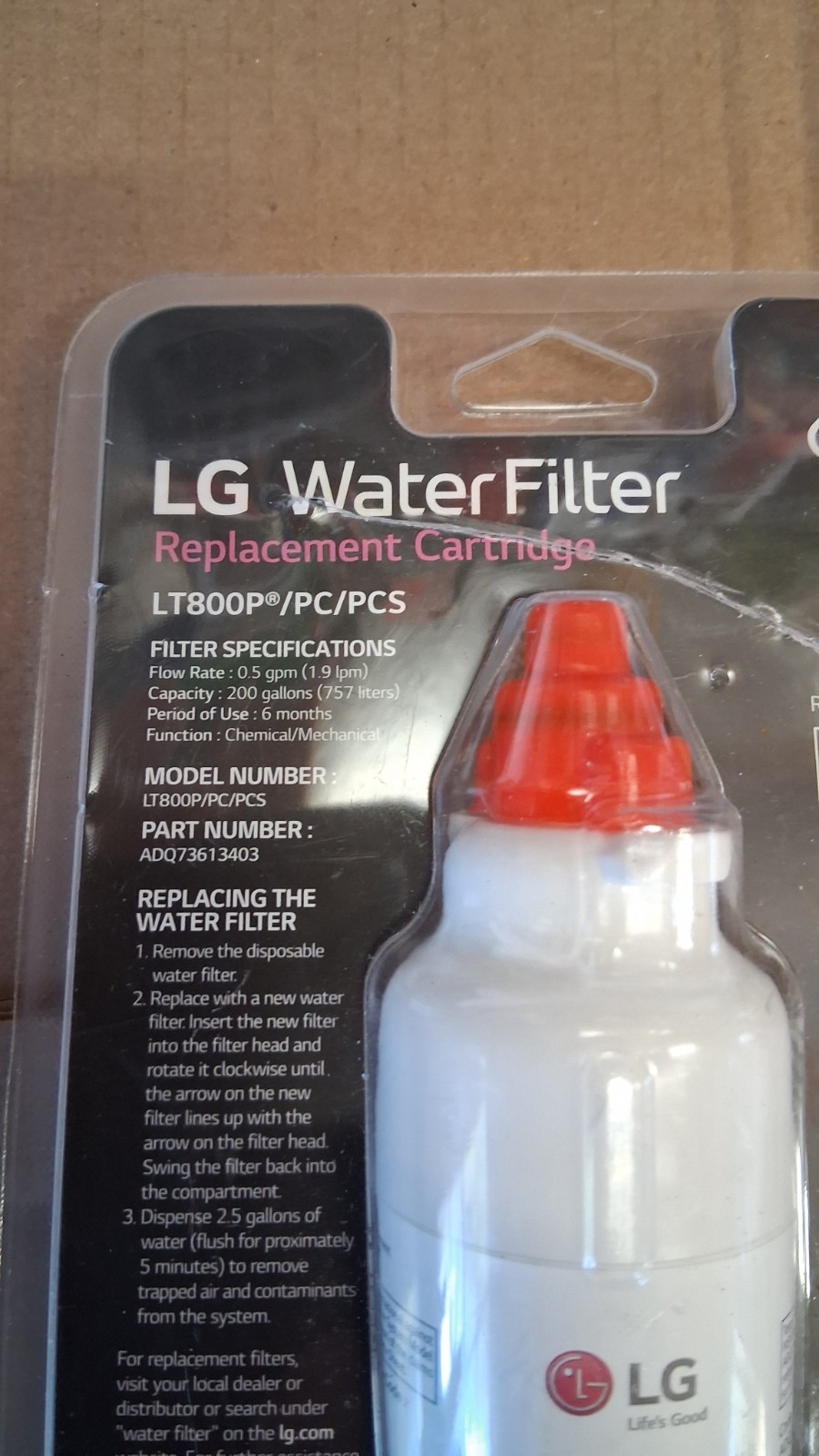 LG LT800P – 6 Month/200 Gallon Capacity Replacement Filter