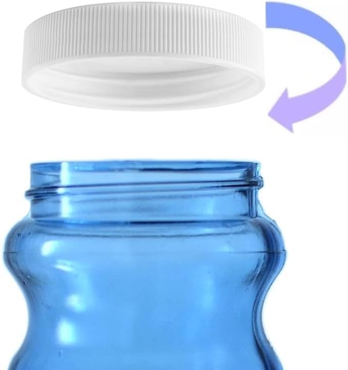 Threaded/Screw-On Caps for 3 and 5 Gallon Water Bottle Jugs (3 pk) White