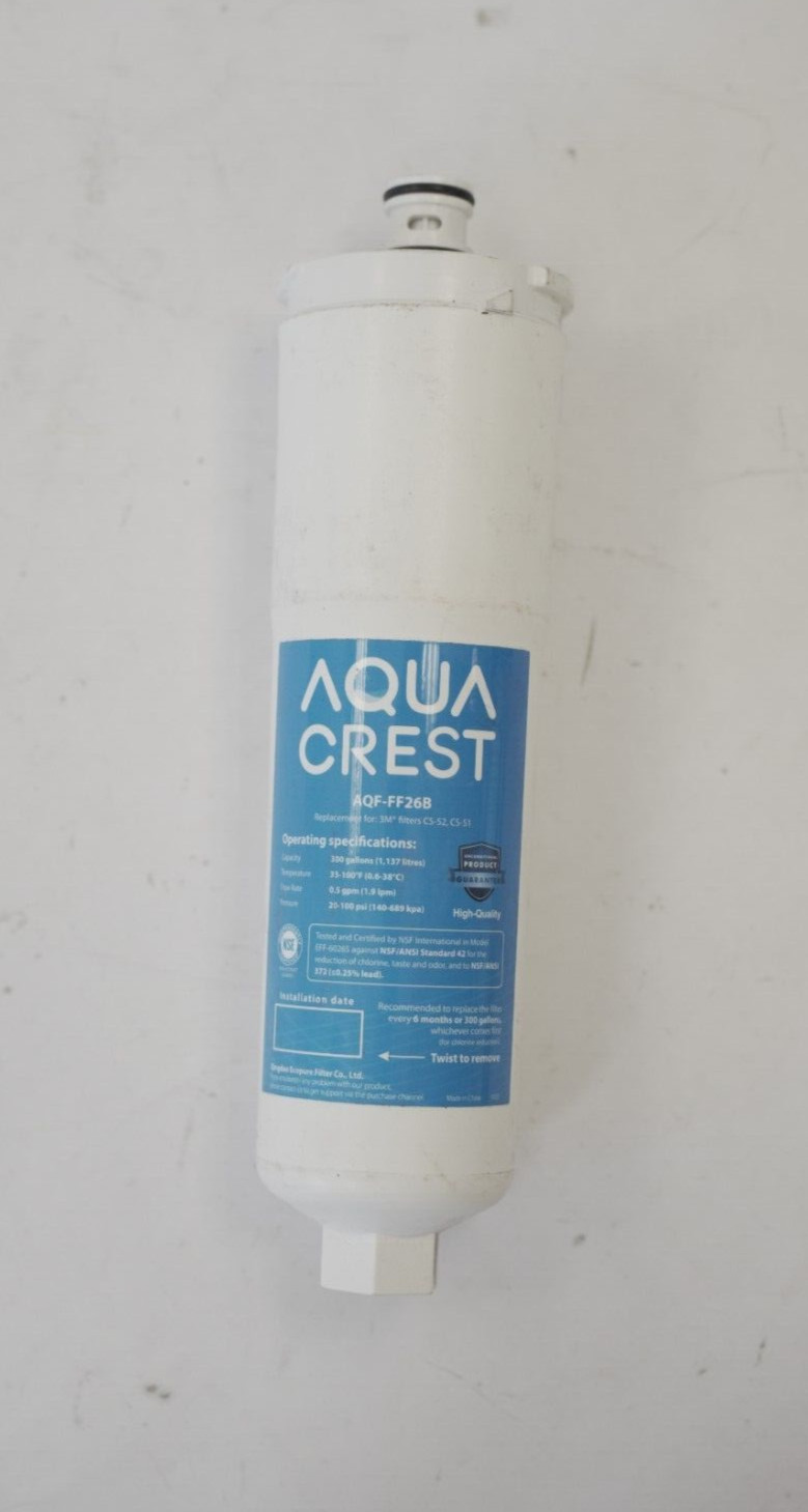 Aqua Crest Refrigerator Water Filter Replacement AQF-FF26B 300 Gal Capacity