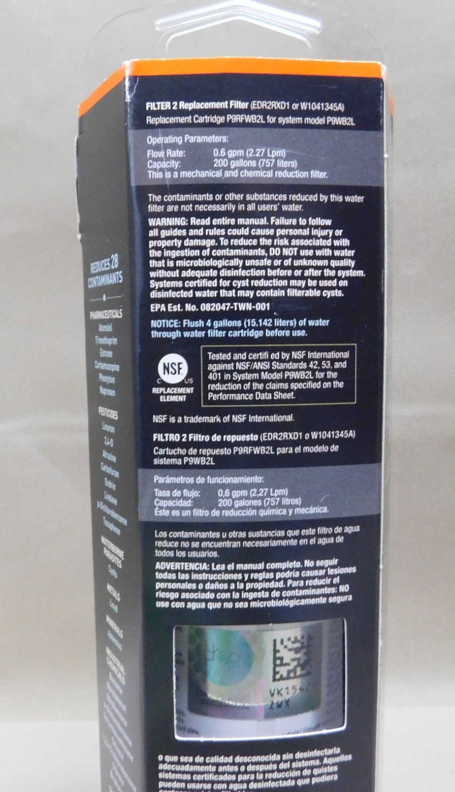 EveryDrop #2 Ice & Water Refrigerator Filter. White New.