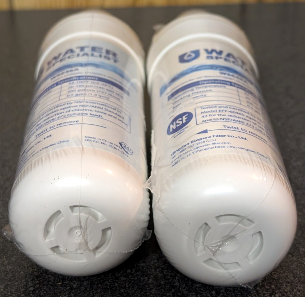 Set of 2 Water Specialist WS646A Water Filter Factory Sealed Fits LG LT1000P
