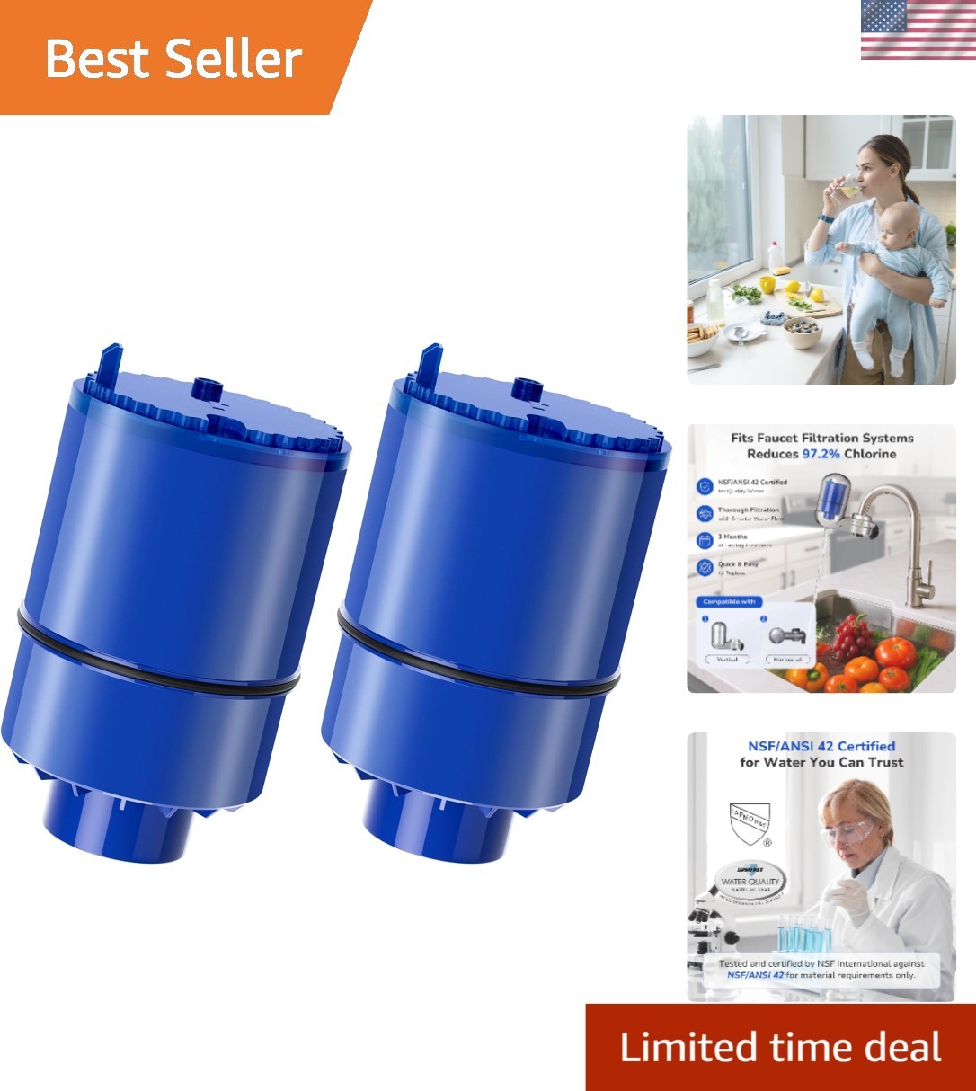 2-Pack Activated Carbon PUR Water Filters – Compatible & Cost-Effective Solution