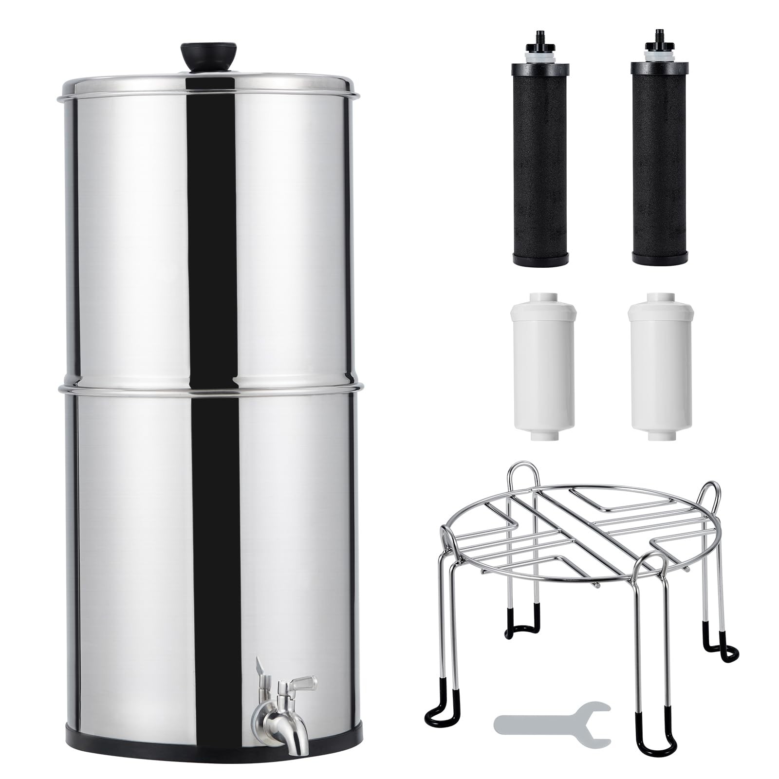 Gravity Water Filter System 2.25 Gallon Countertop Water Filter 2 Carbon Filters