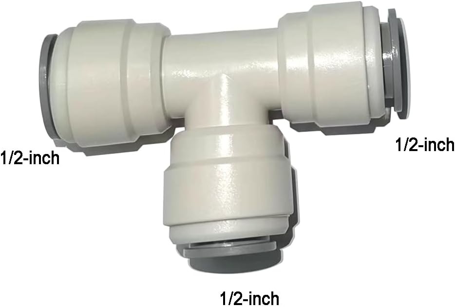 12pcs 1/2 inch water line Quick Connect Push In to Tube 1/2, White