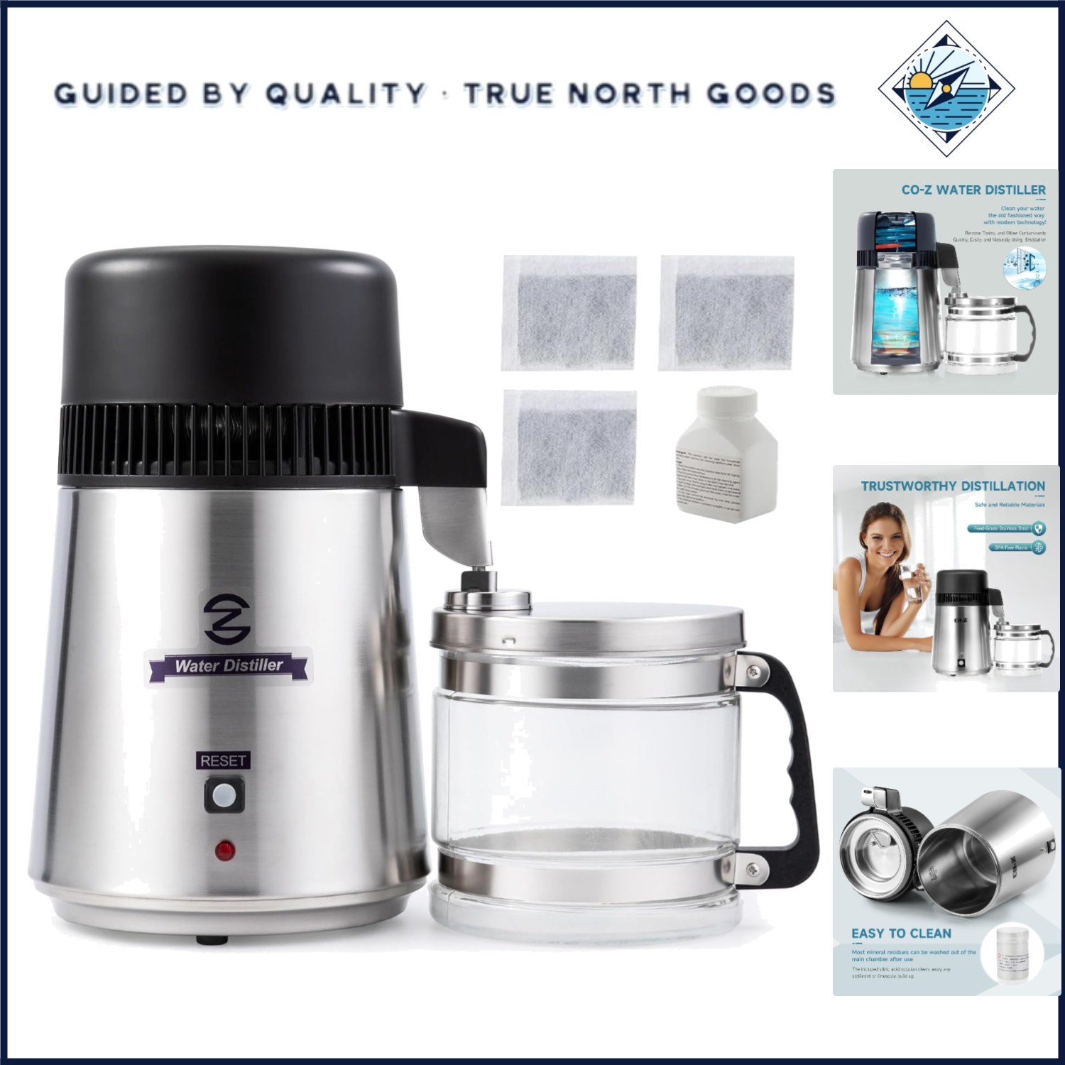 Efficient Water Purifier with 300°F Maximum Temperature and 2 ppm TDS Reduction