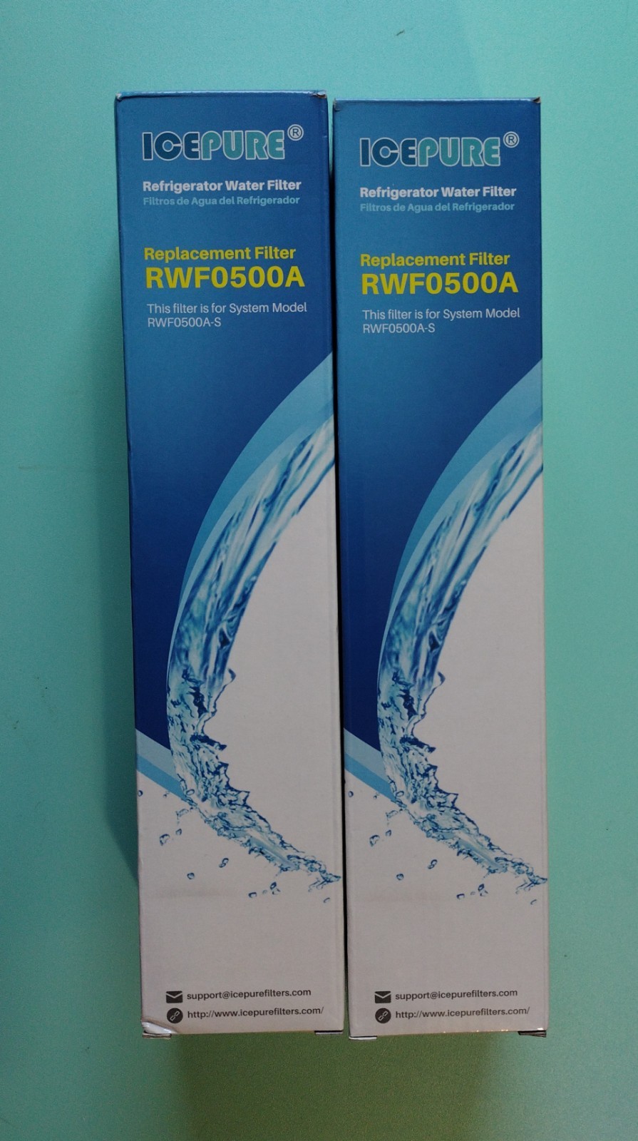 NEW 2 Pack IcePure RWF0500A Refrigerator Water FILTERS Replacement