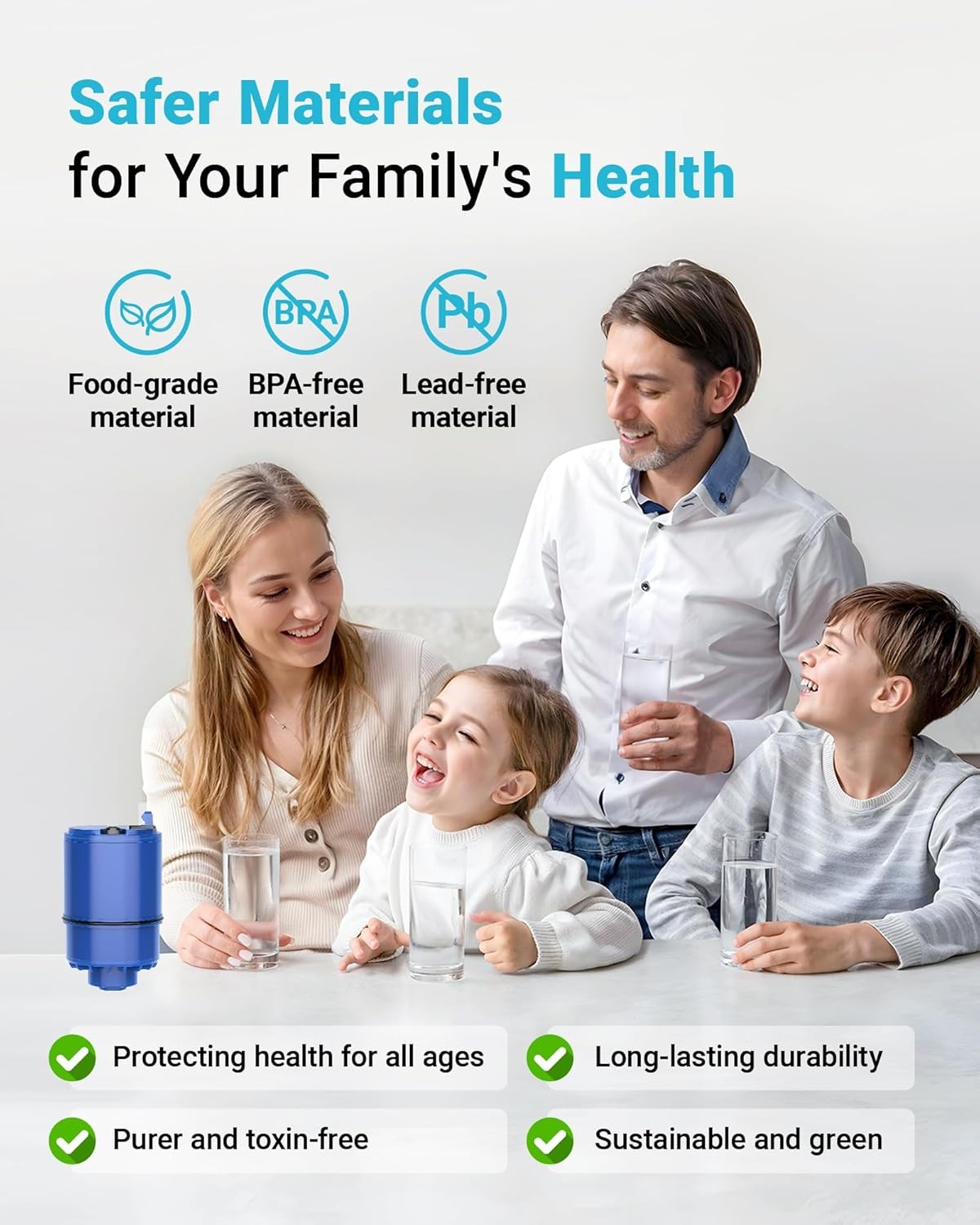 AQUA CREST Water Filter Replacement for RF-9999® Faucet , NSF Certified, 12 Pack