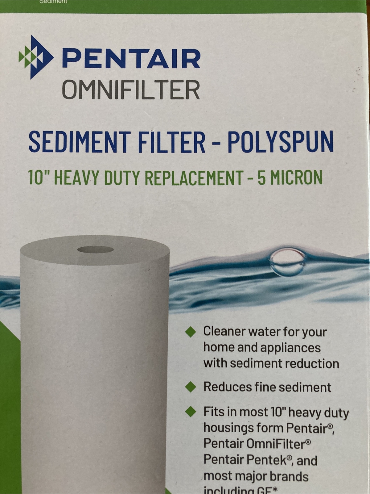 Pentair OMNIFilter Sediment Water Filter 10Inch Whole House Heavy Duty SEE PICS