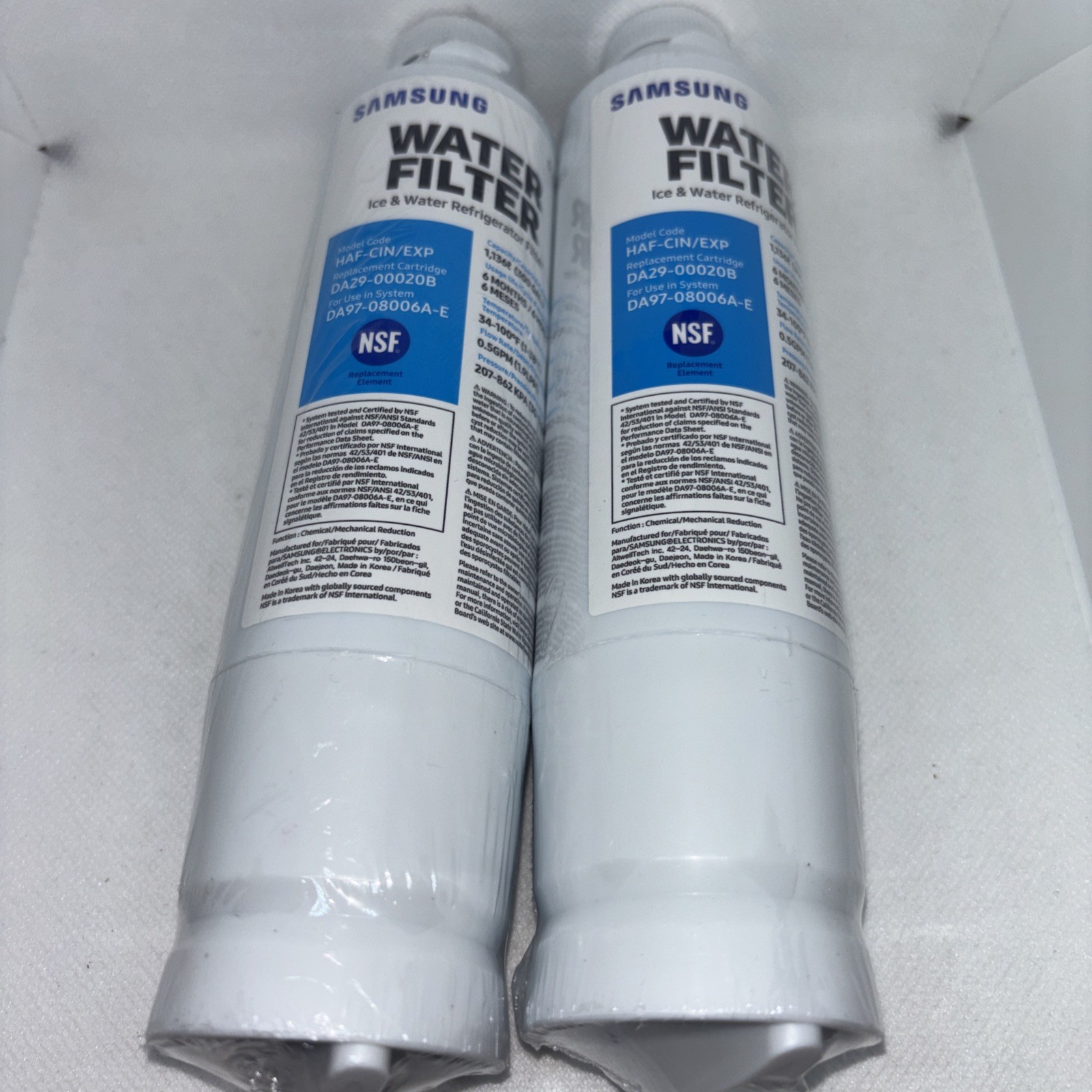 Genuine Samsung DA29-00020B HAF-CIN/EXP Refrigerator Water Filter US New 2 Pack