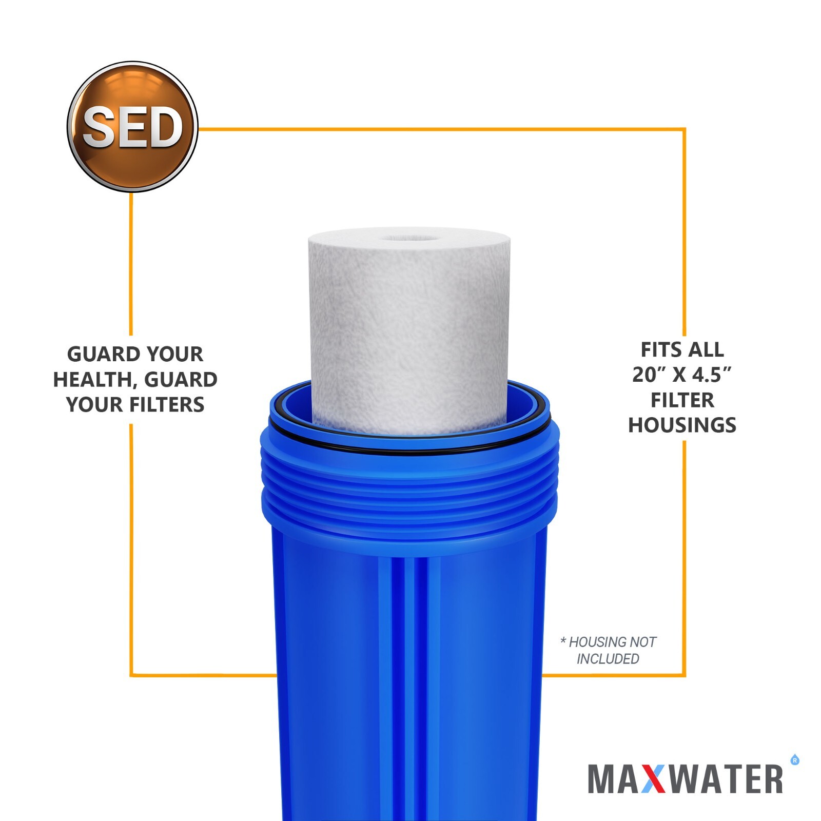 10 Pack Big Blue Sediment Water Filter 4.5″x 20″ Replacement Cartridge 5 Micron