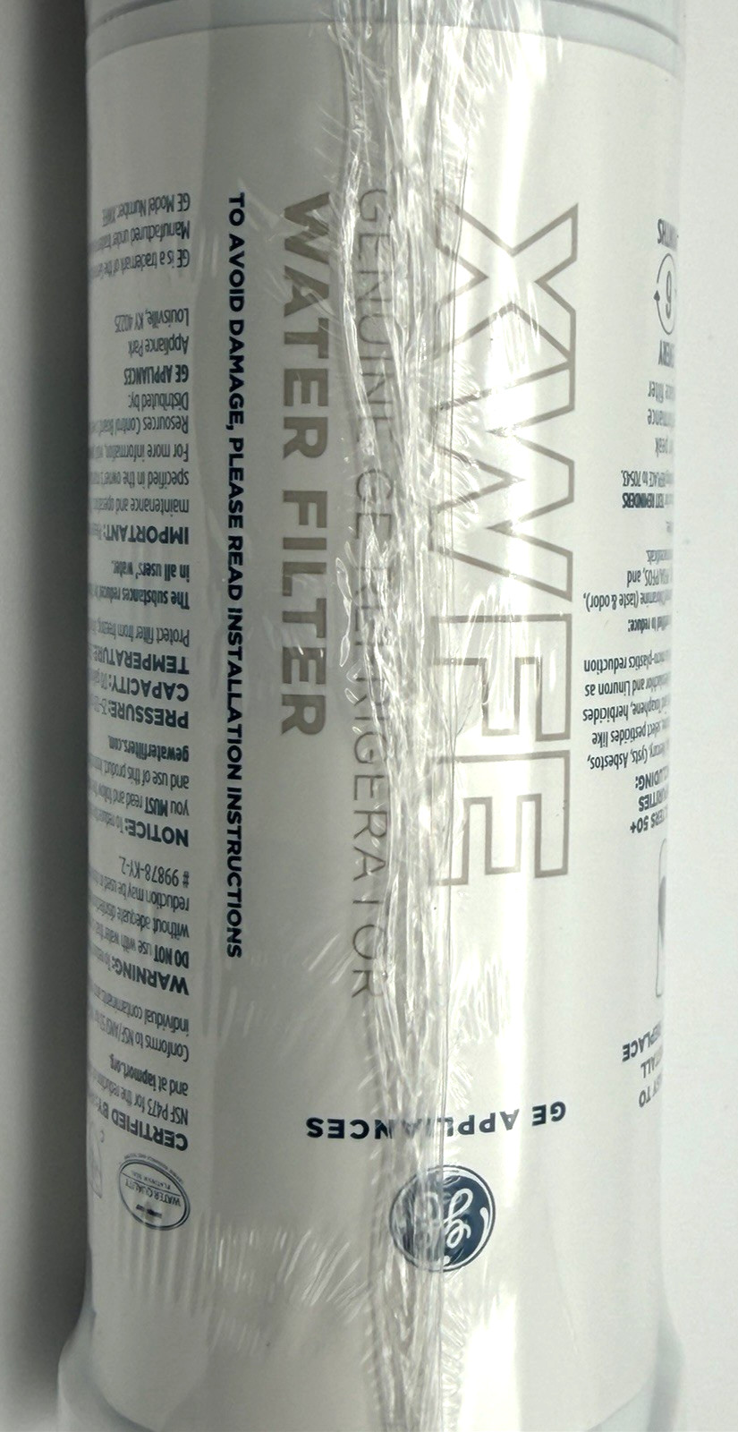 Genuine GE appliances Refrigerator Water Filter XWFE removes 50+ Impurities