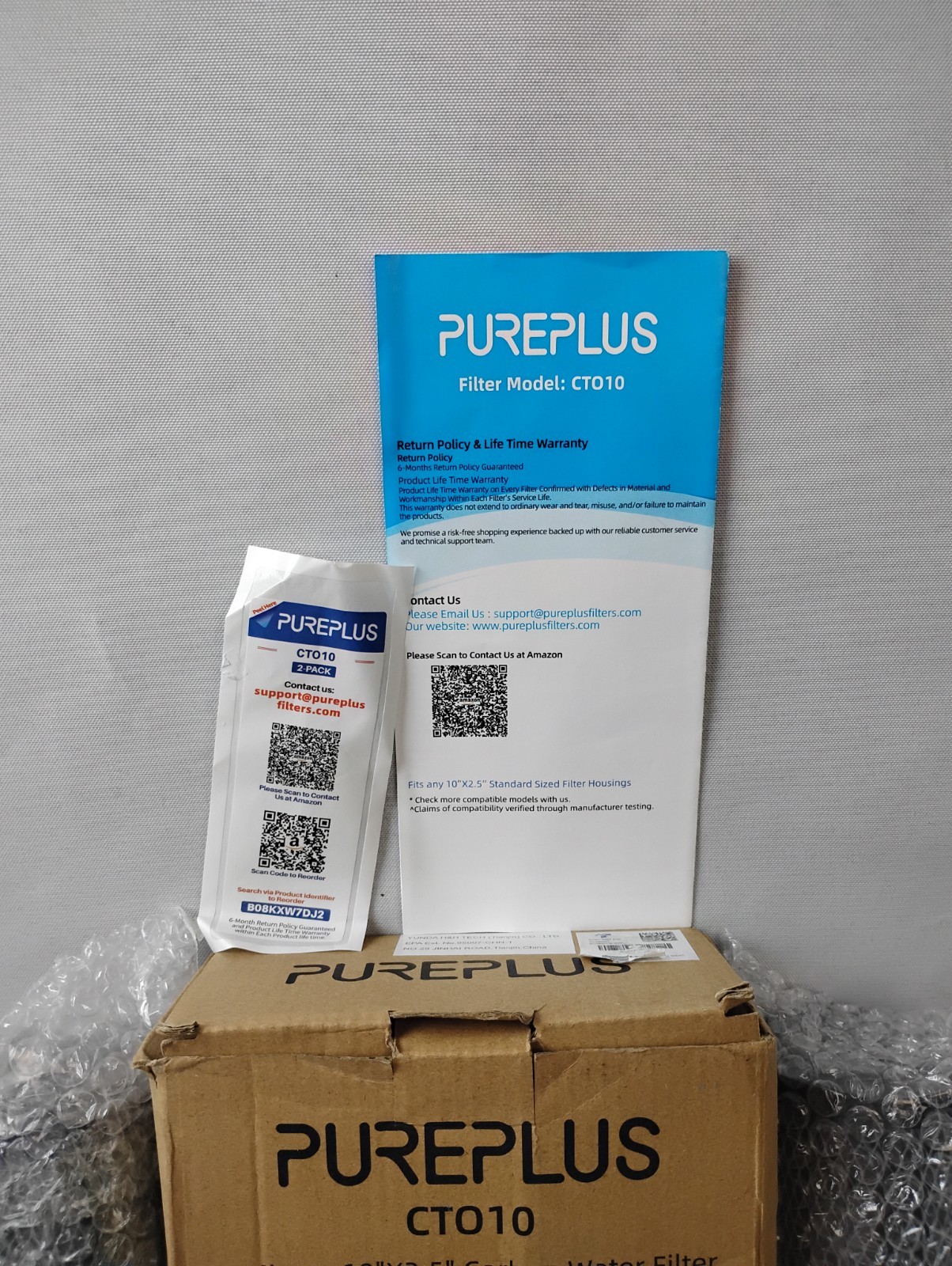 PurePlus 2Pc-CTO10 10″ x 2.5″ Sintering Activated Carbon Block Water Filter New