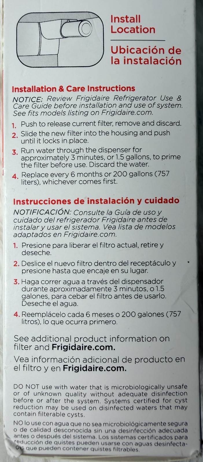Frigidaire WF3CB PureSource 3 Refrigerator Water Filter New Open Box Genuine