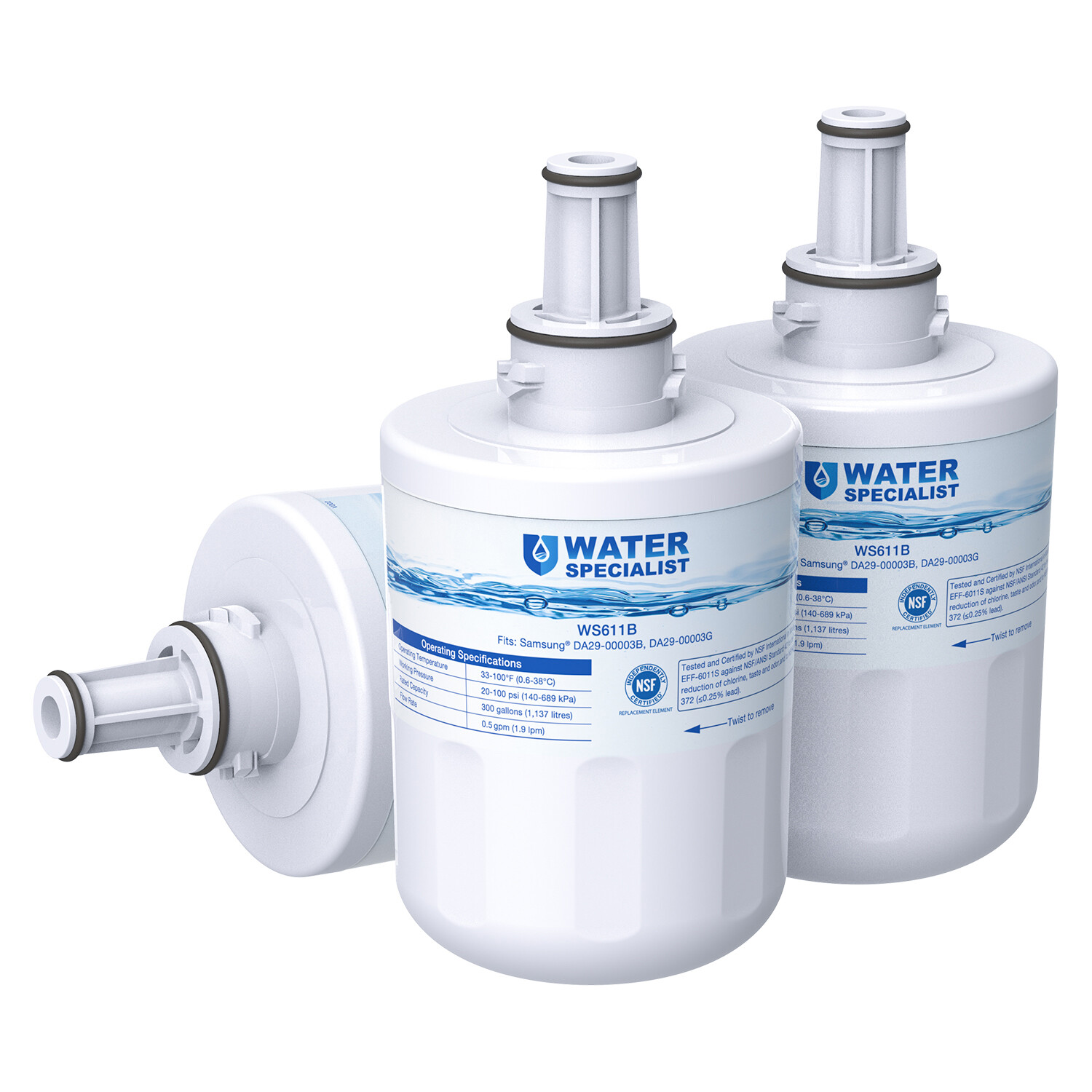 Replacement for Samsung DA29-00003G Refrigerator Water Filter by Waterspecialist