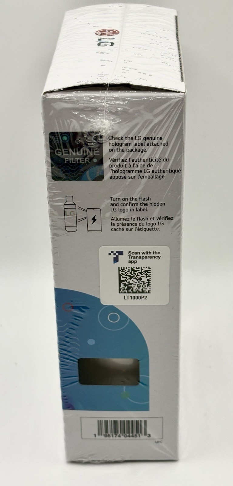 Genuine LG LT1000P2 Refrigerator Water Filter Replacement Cartridge 2-Pack