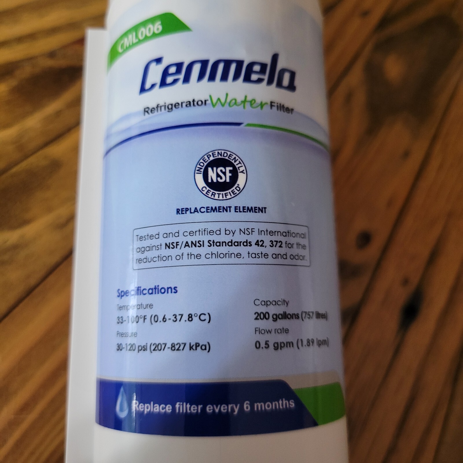 3 Pack Cenmela Refrigerator Water Filter Replacement Element 30-120 psi CML006