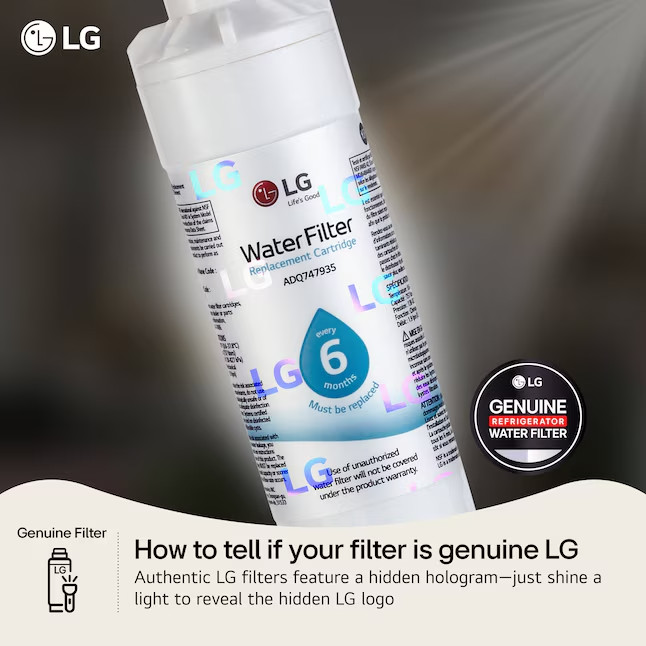 2 pc LG LT1000P Refrigerator Water Filter Genuine ADQ747935 NSF 42/53 New Sealed