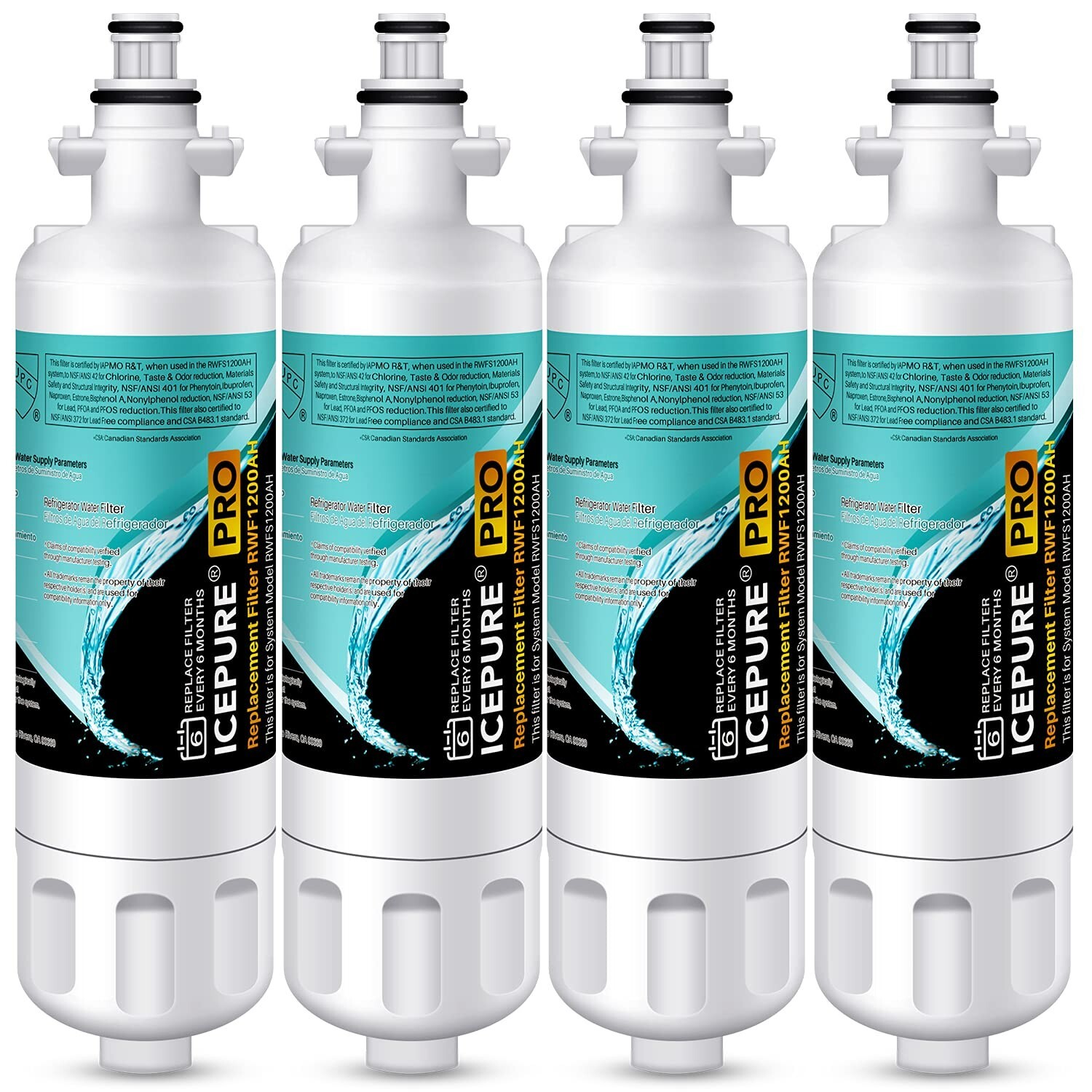 ADQ36006101 NSF/ANSI 401 Certified Replacement for LG LT700P RWF1200A 4 PACK