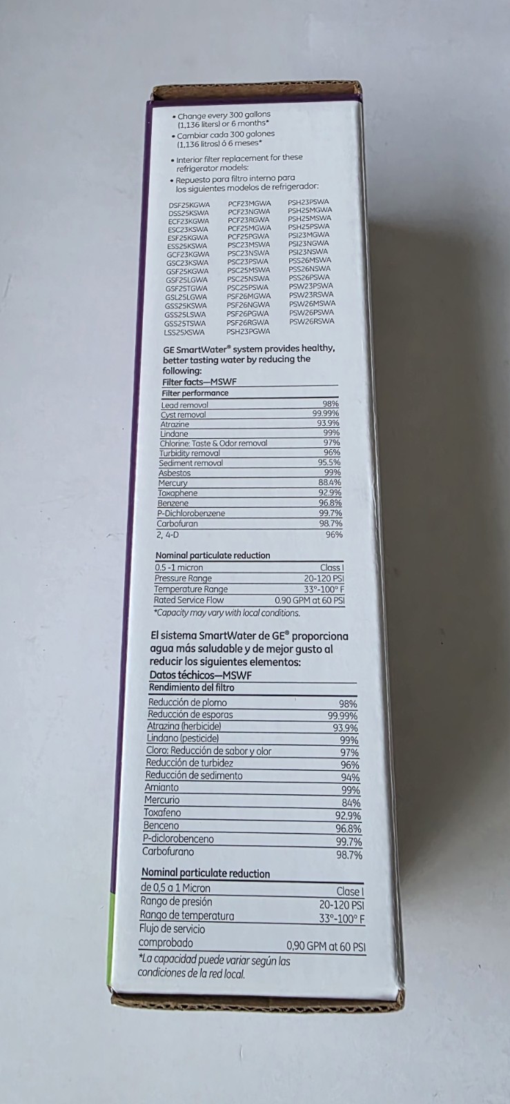 Genuine GE SmartWater MSWF Refrigerator Water Filter Replacement OEM Brand New