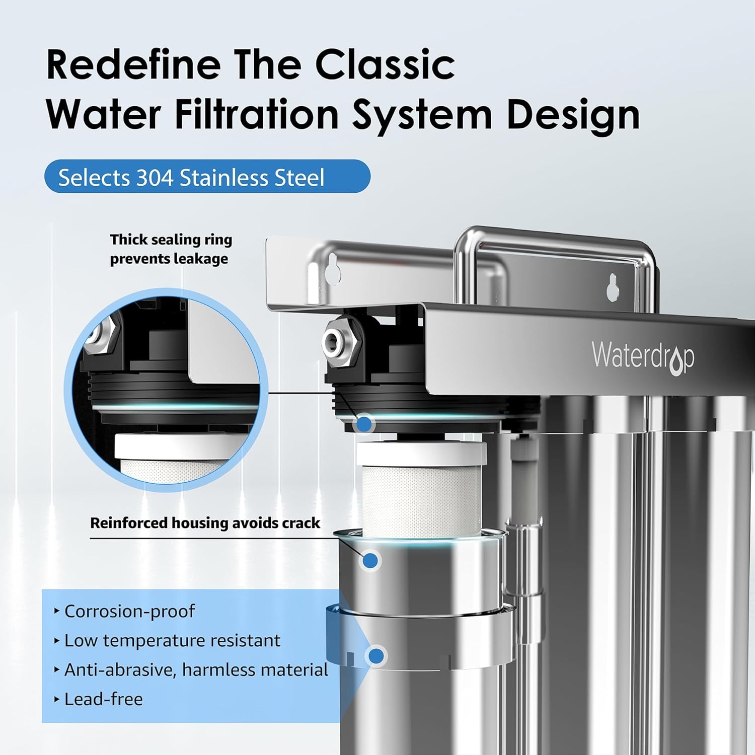 Waterdrop Refurbished TST-UF 0.01μm Ultra-Filtration Under Sink Water Filter