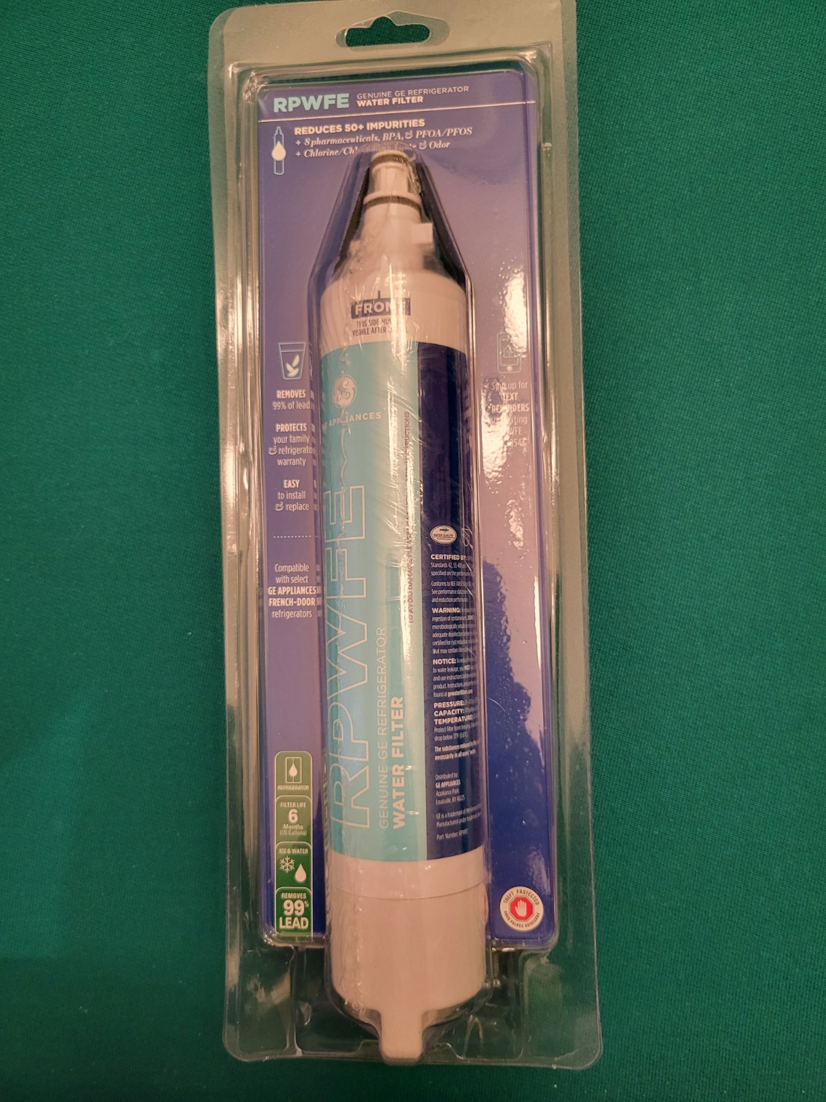 GE RPWFE Genuine Refrigerator Water Filter (WITH CHIP) New Sealed Filter