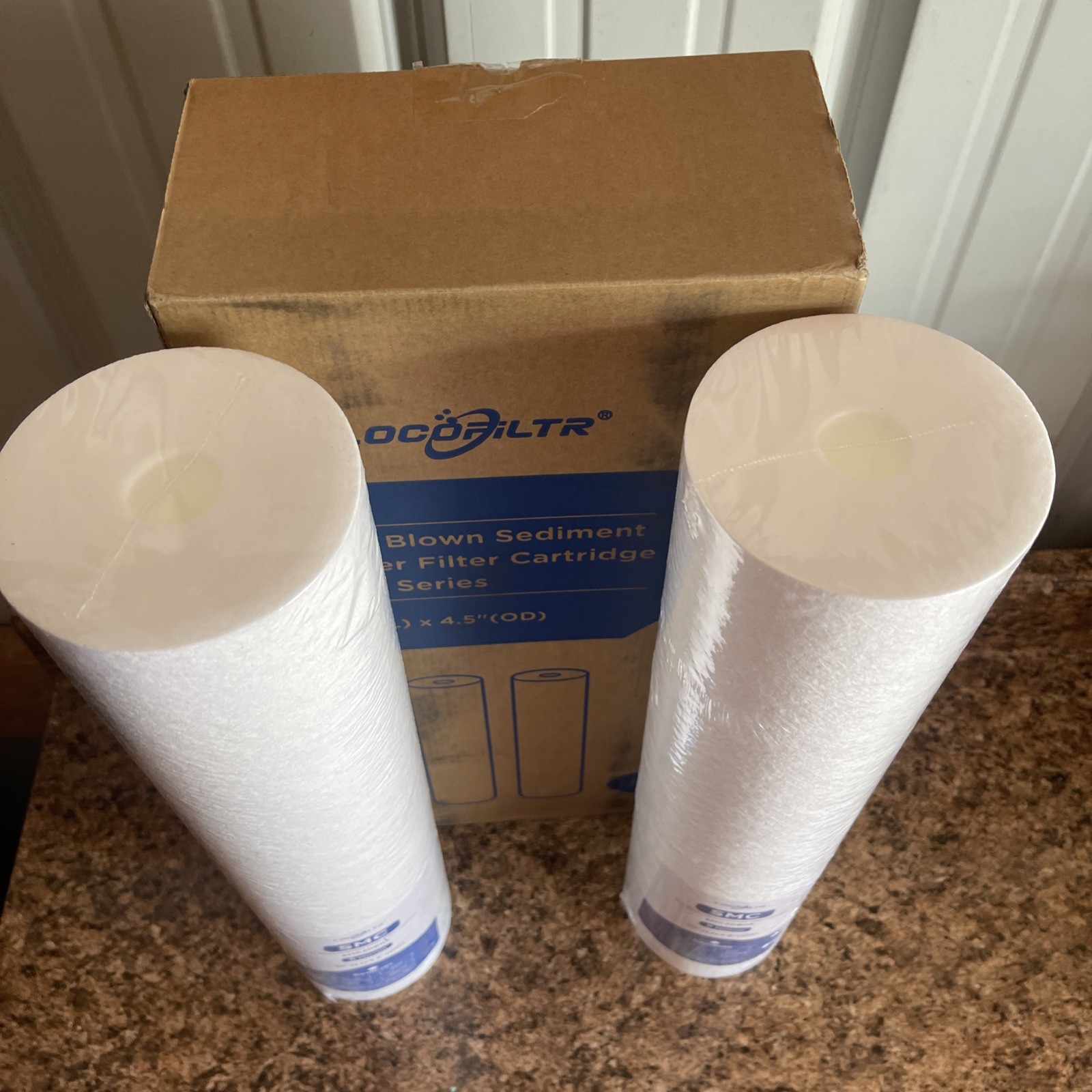 5 Micron 20″ x 4.5″ Spun Polypropylene Sediment Water Filter Cartridge – 2 Pack