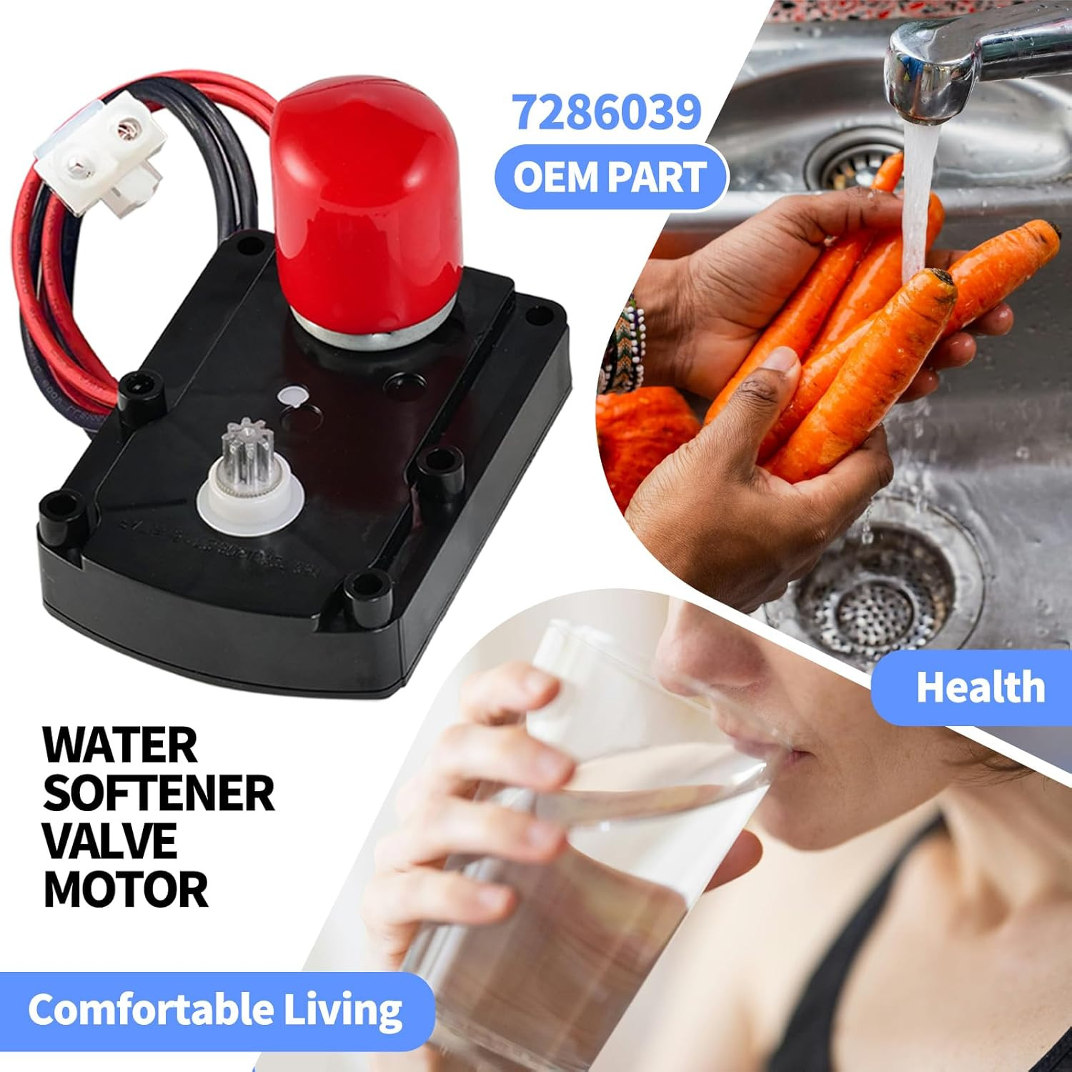 Water Softener Valve Motor Replacement for Various Models with Screws