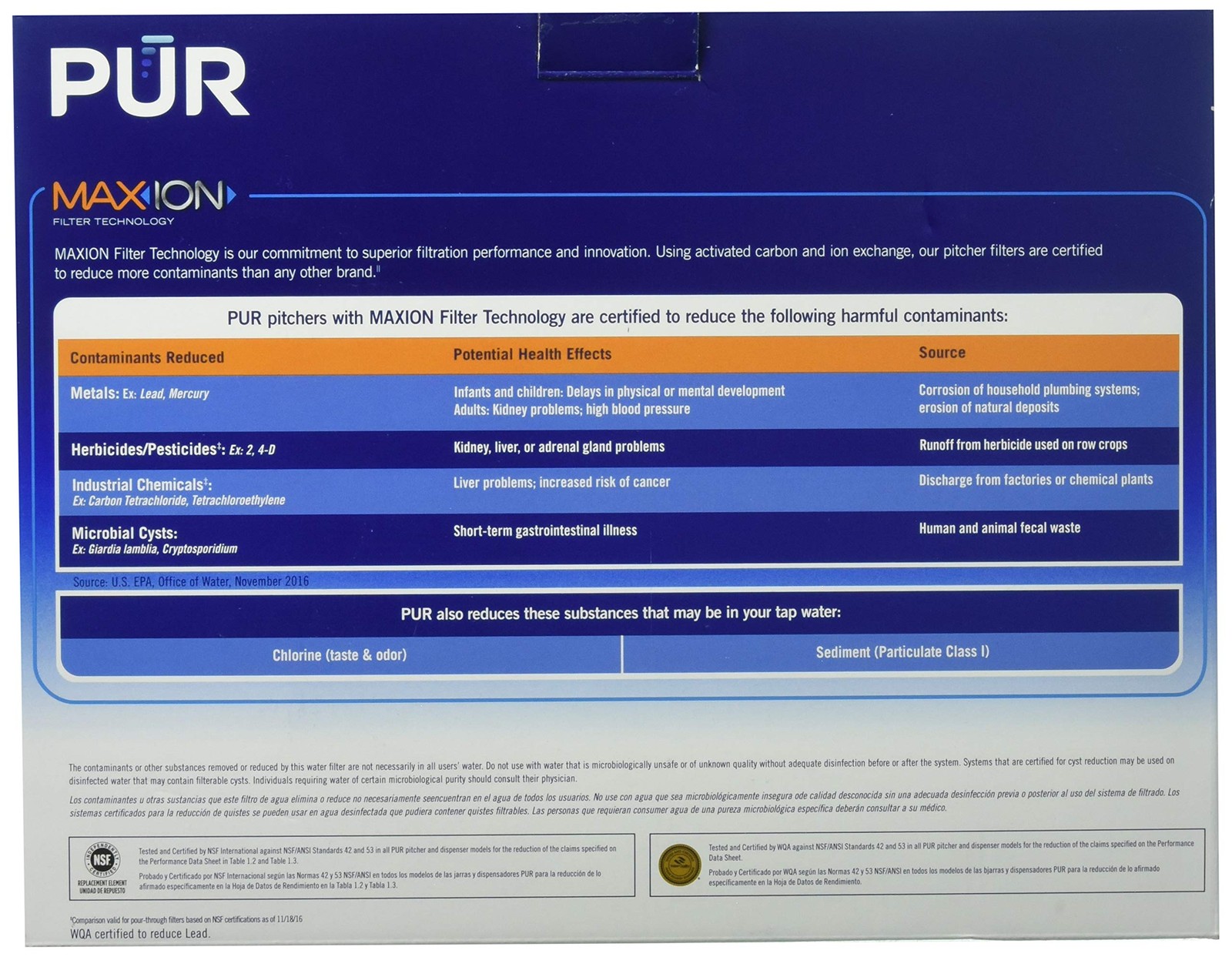 PUR MAXION Replacement Pitcher Filter – 4 PACK 4 Count (Pack of 1)