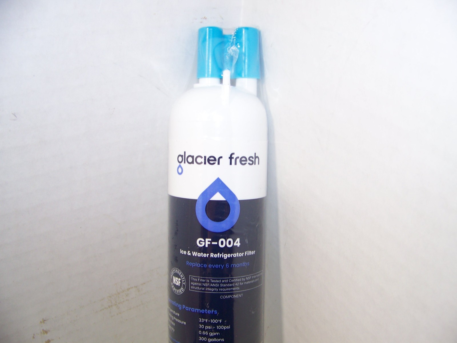 1 Pack Glacier Fresh GF-004 Ice Water Refrigerator Filter 300 gal – New Sealed