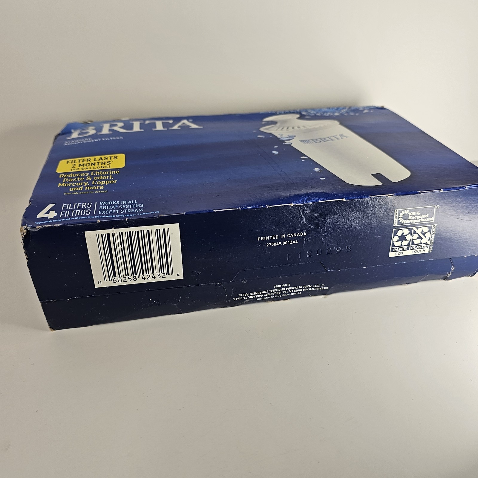 Brita Water Filter for Pitchers 4 Count New Sealed Box Fast Free Shipping!