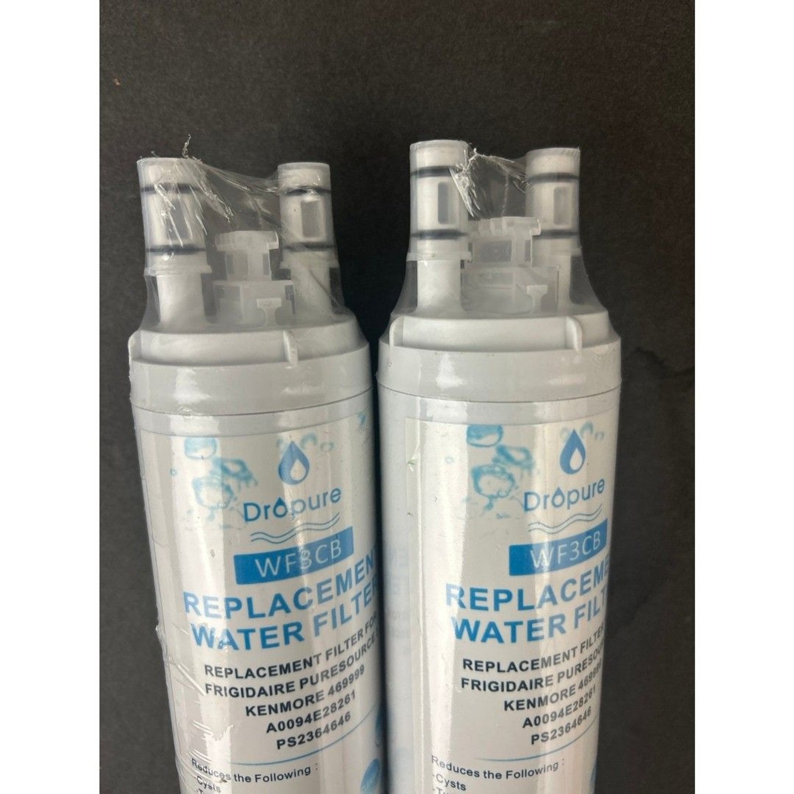 2 Pack Dropure WF3CB Replacement Water Filter Frigidaire PureSource Kenmore