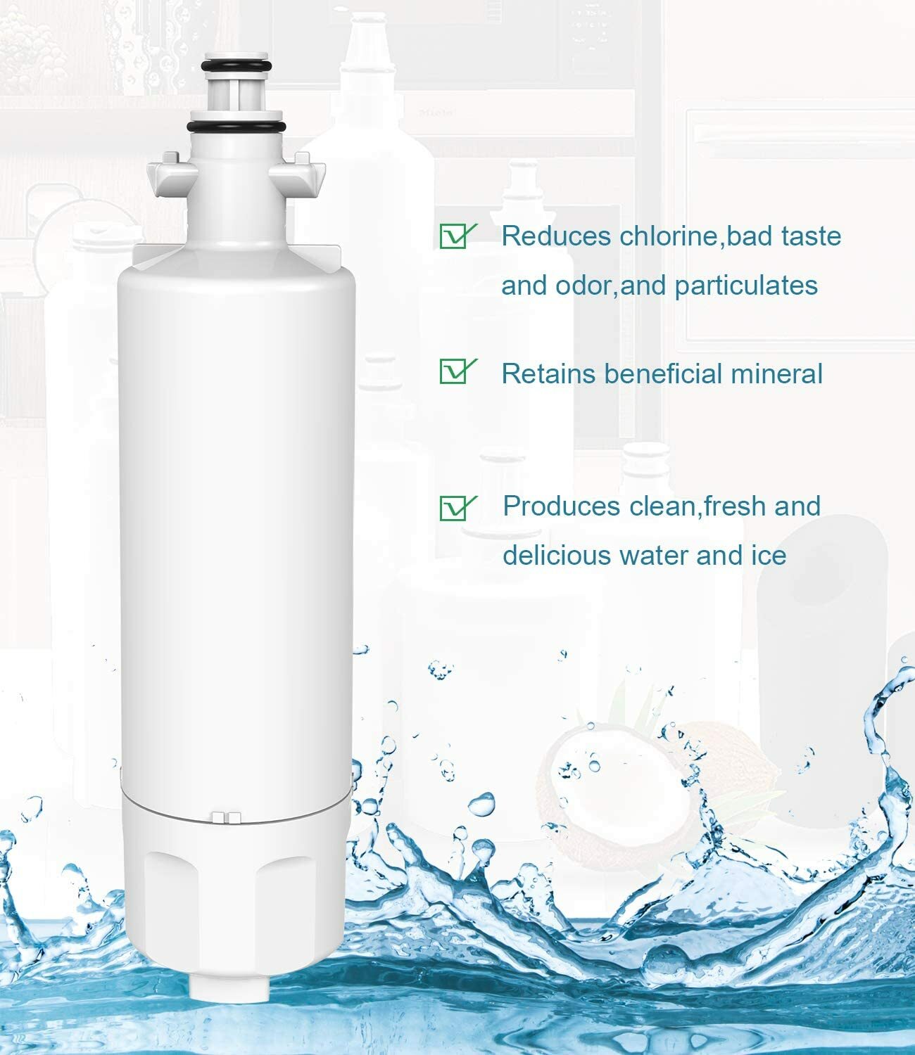 Ulecc Replacement Refrigerator Water Filter Compatible with LG LT700P