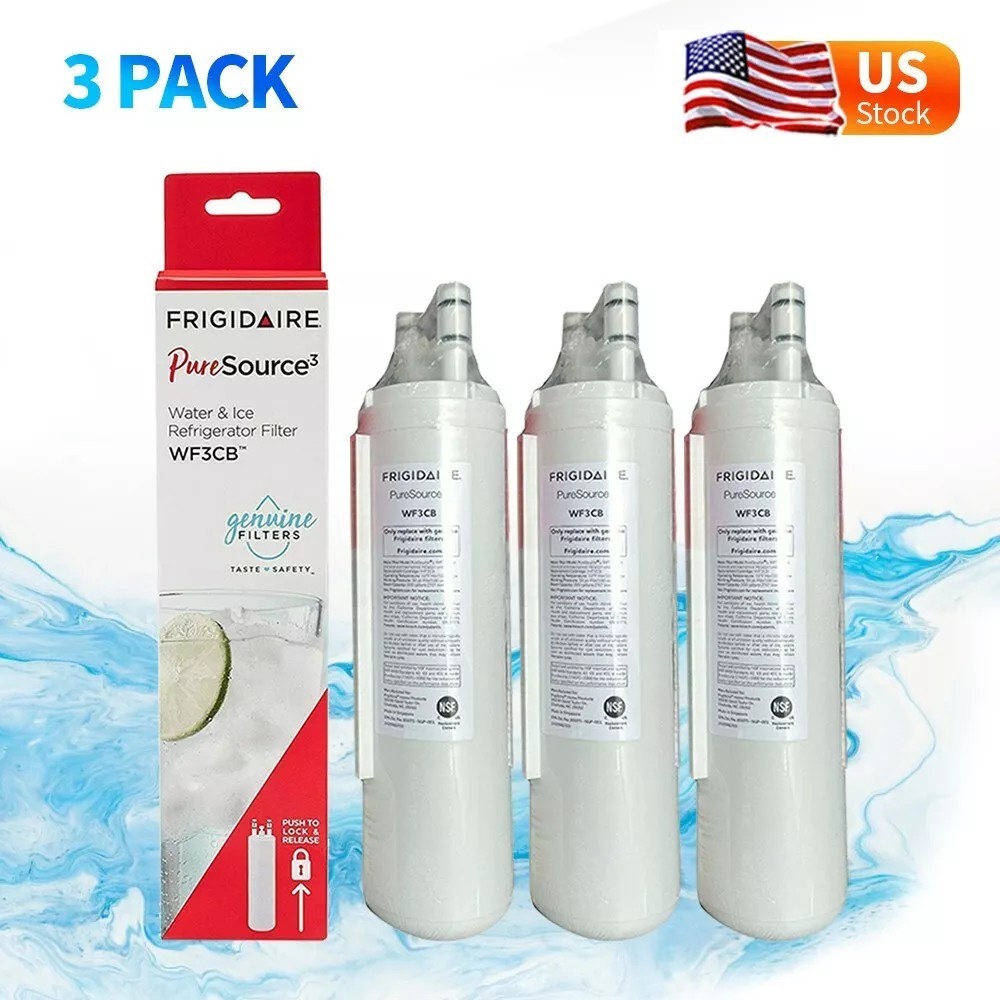 3 PACK New Frigdaire WF3CB PureSource 3 Refrigerator Water Filter New US Stock