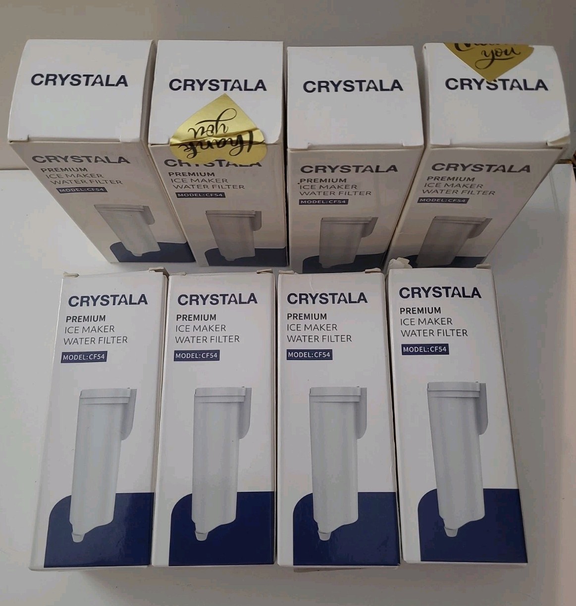 Crystala Model:CF54 Premium Ice Maker Water Filters x 8 Sealed New Open Box