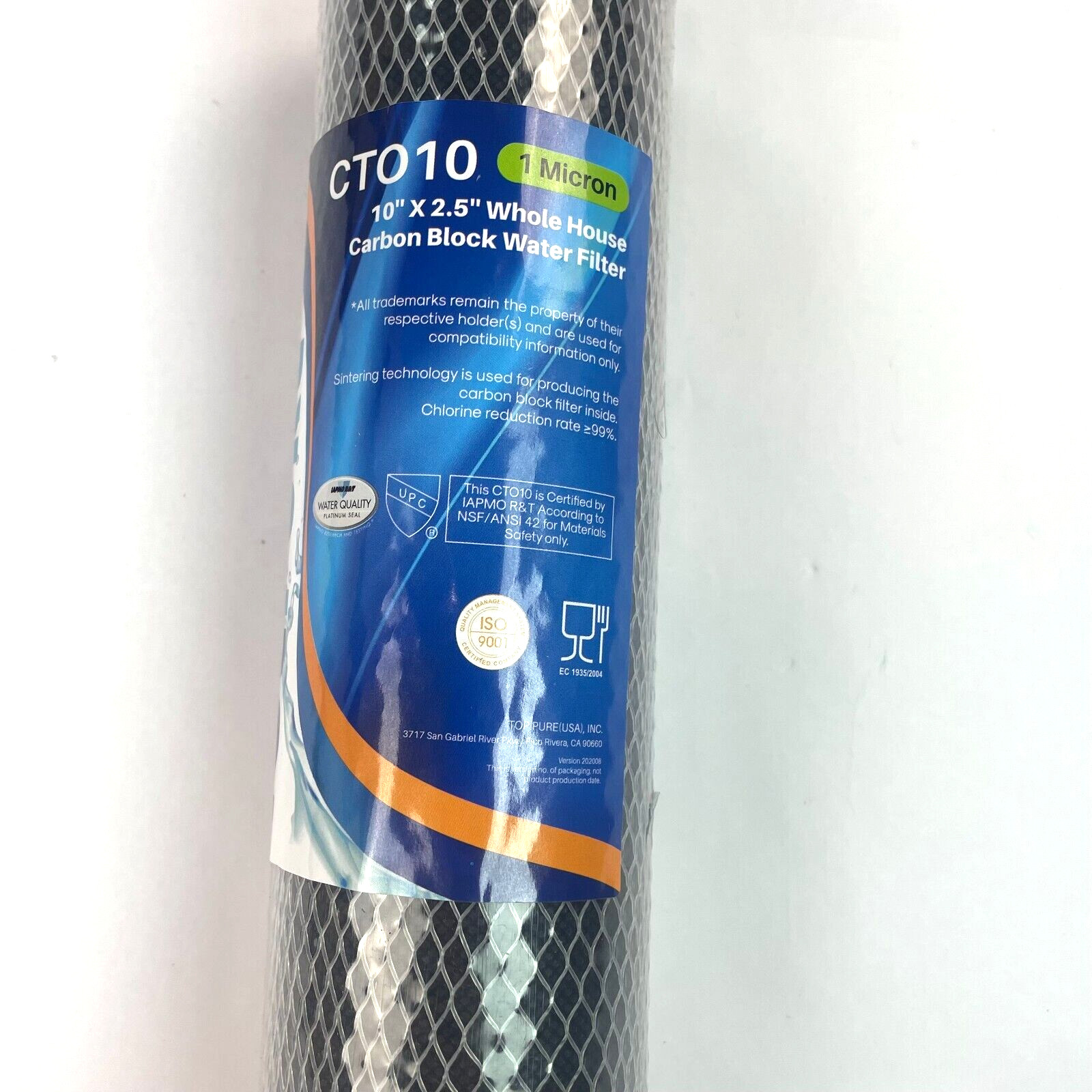 Ice Pure CTO10 Whole House Activated Carbon Block Water Filter 10×25″ NEW SEALED
