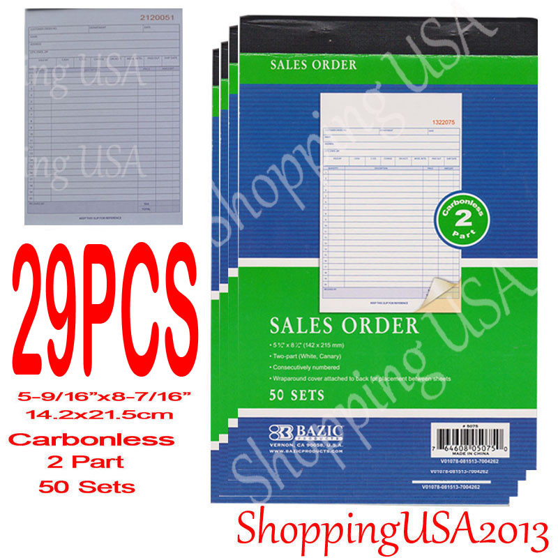 29 Pcs Invoice Sales Order Books Receipt Record List Form Carbonless 50 Set